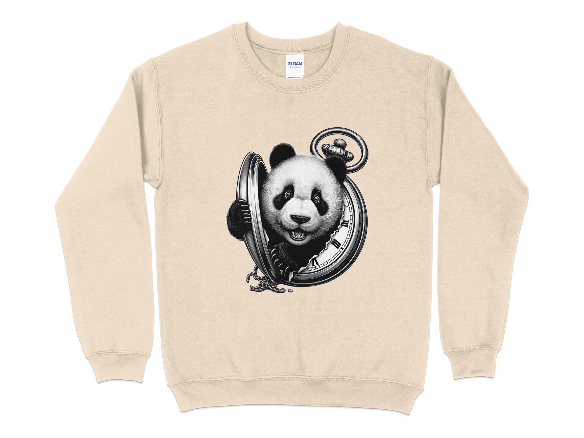 Panda - Coloured Gildan Sweatshirt Realistic Animal Talisman Unisex Cute Tee Graphic Design