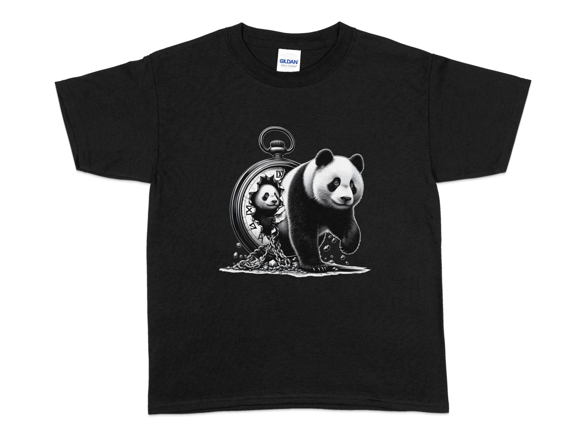 Panda - Coloured Kids T-Shirt Realistic Animal Talisman Unisex Cute Tee Graphic Design