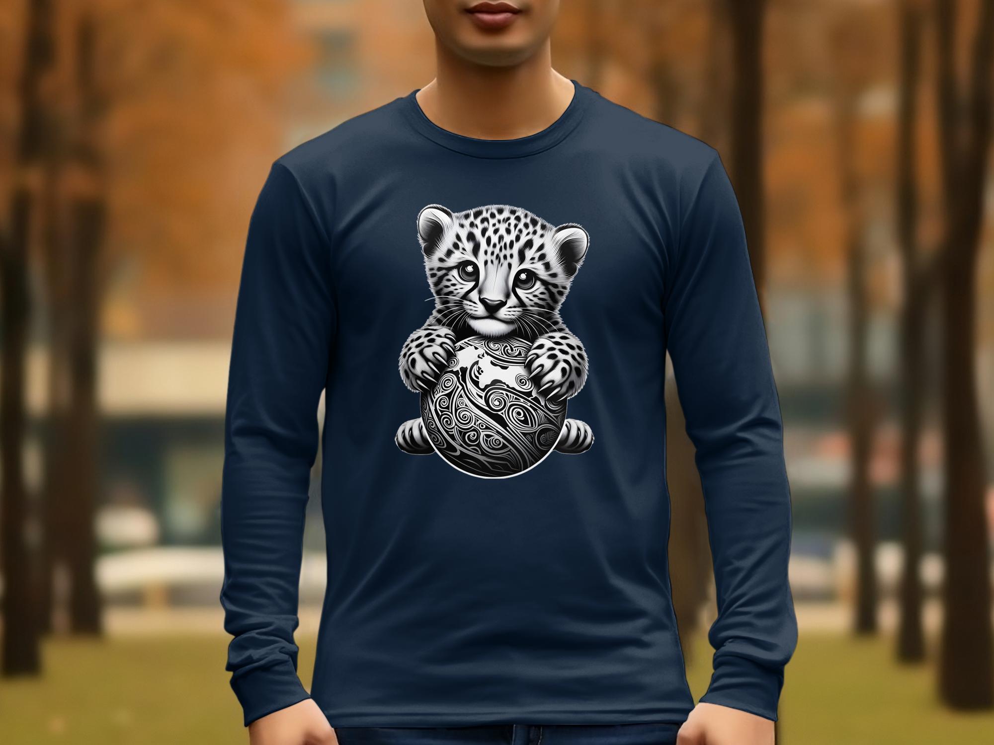 Cheetah World - Coloured Gildan Long Sleeve Realistic Animal Talisman Unisex Cute Tee Graphic Design