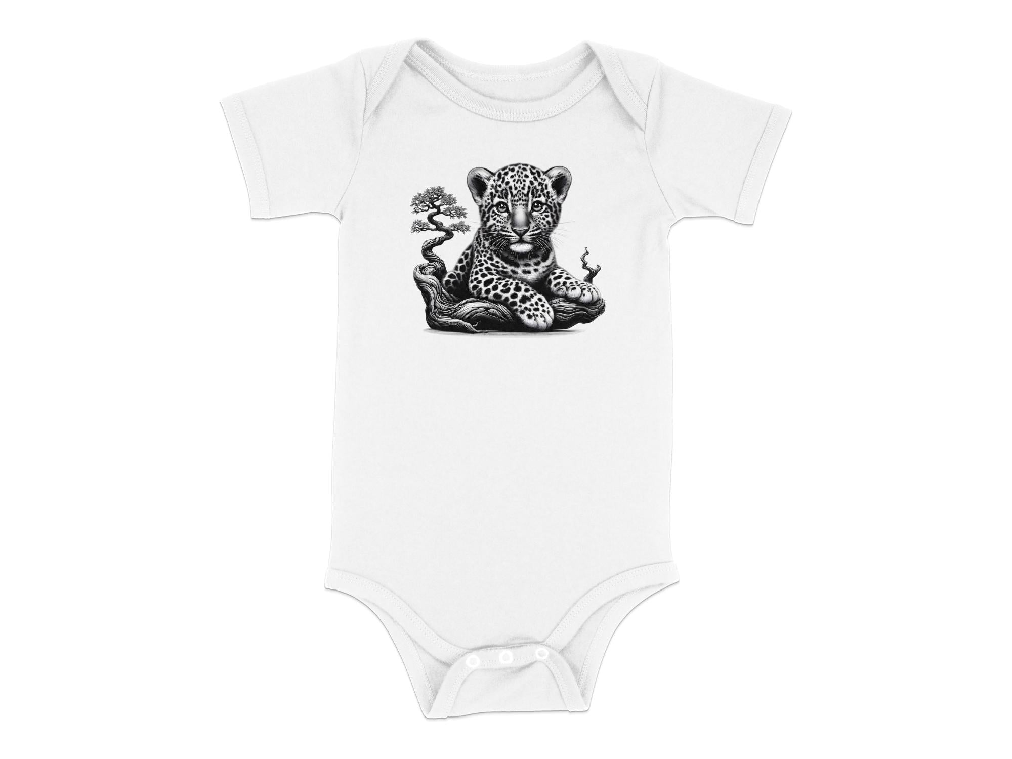 Leopard Bonsai - Coloured Toddler Bodysuit Realistic Animal Talisman Unisex Cute Tee Graphic Design