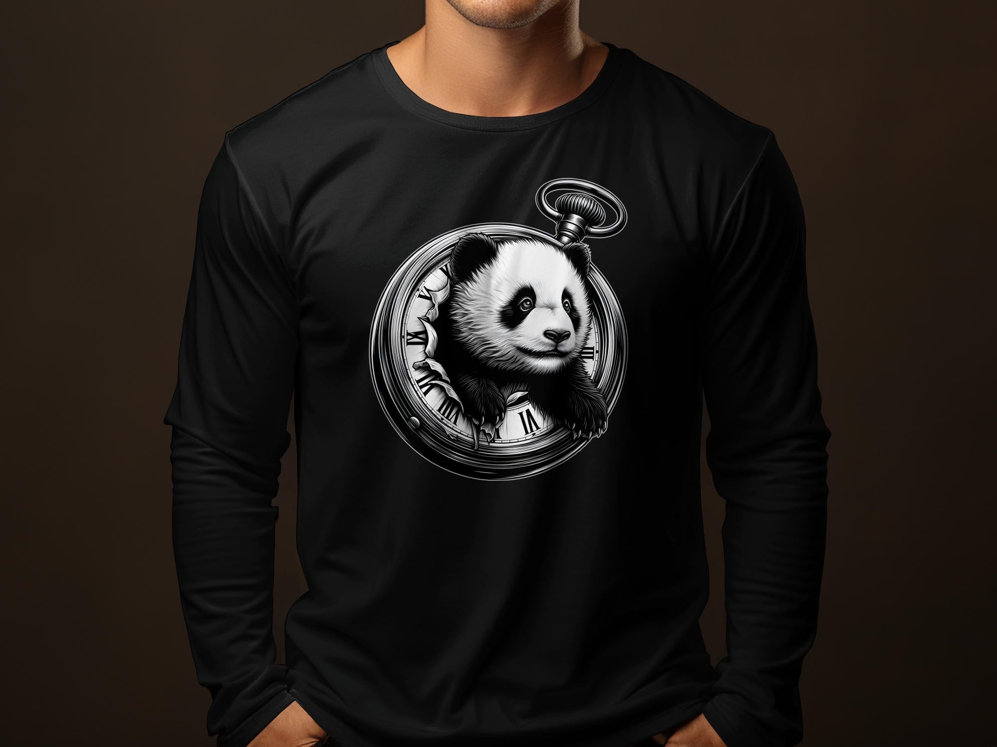 Panda - Coloured Gildan Long Sleeve Realistic Animal Talisman Unisex Cute Tee Graphic Design