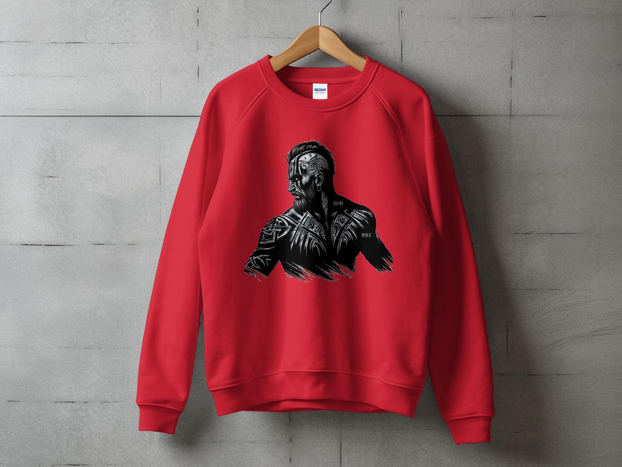 Viking Bravery - Coloured Gildan Sweatshirt Norse Talisman Men Women Unisex Valhalla Tee