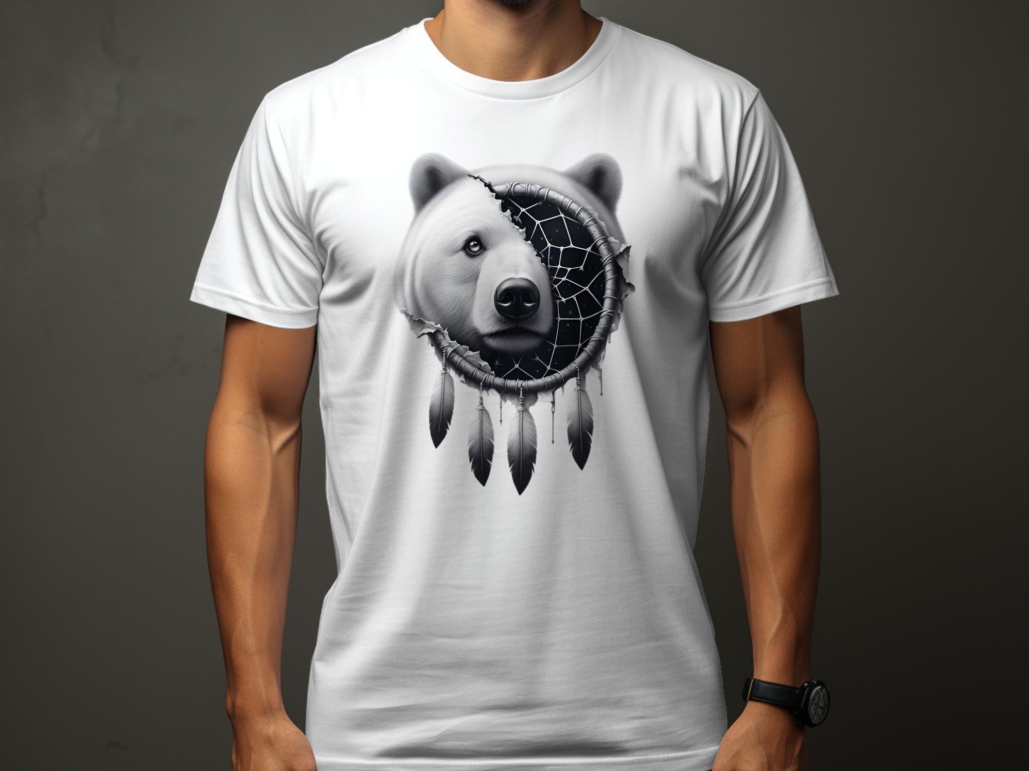 Dreamcatcher Bear - Coloured Gildan T-Shirt Realistic Native American Talisman Unisex Mythology Tee Graphic Design