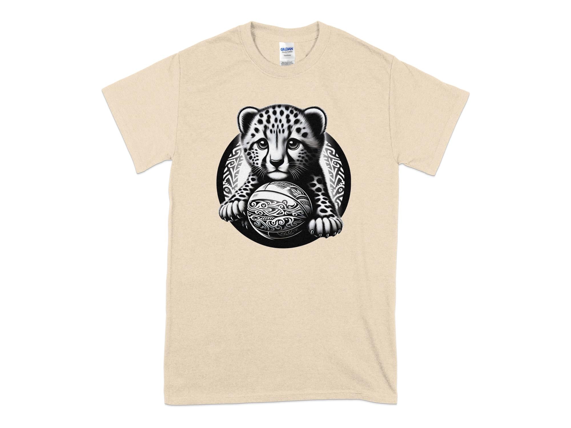 Cheetah World - Coloured Gildan T-Shirt Realistic Animal Talisman Unisex Cute Tee Graphic Design