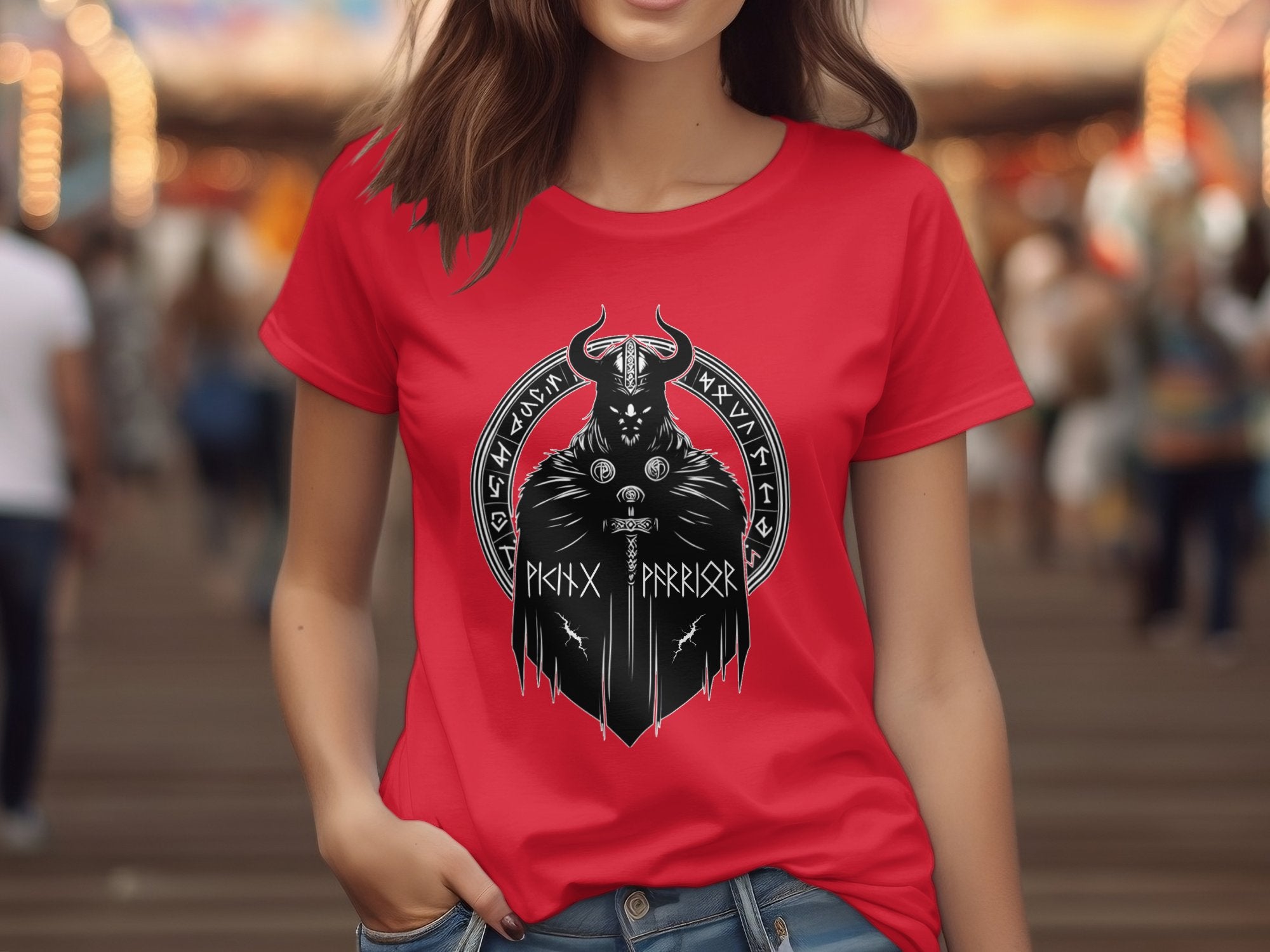 Viking Seer - Coloured Gildan T Shirt Norse Talisman Men Women Unisex Valhalla Tee