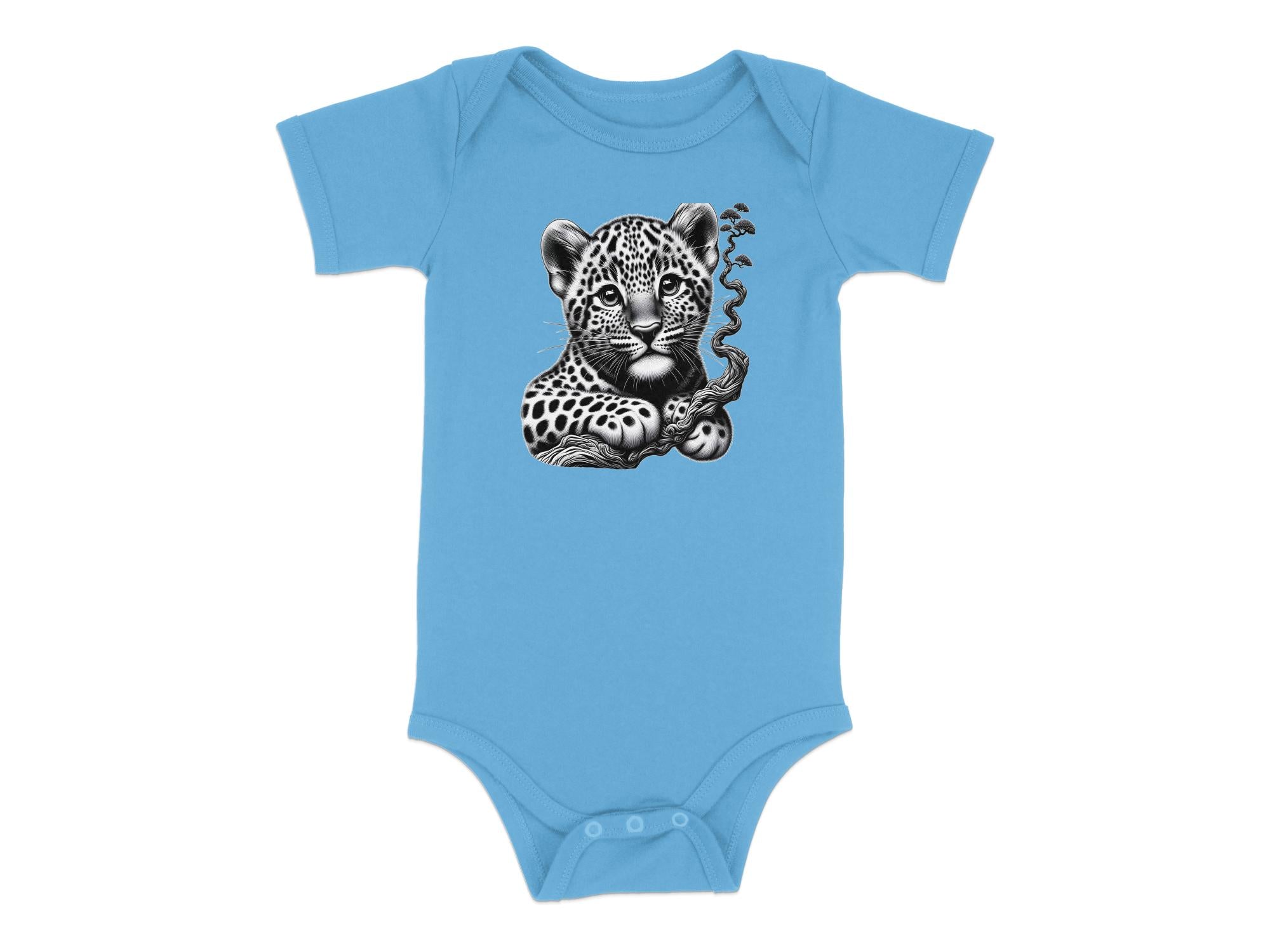 Leopard Bonsai - Coloured Toddler Bodysuit Realistic Animal Talisman Unisex Cute Tee Graphic Design