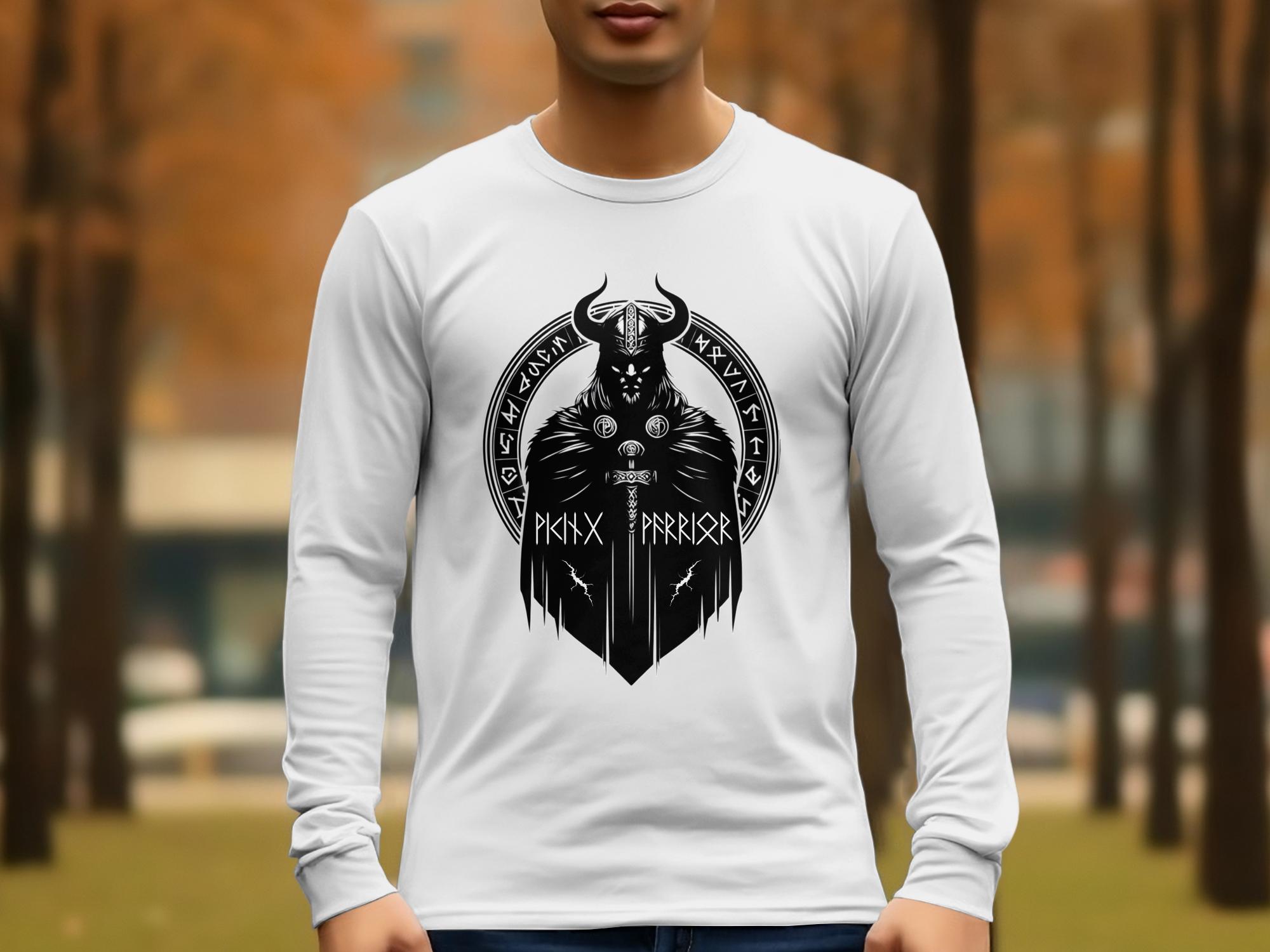 Viking Seer - Coloured Gildan Long Sleeve Shirt  Norse Talisman Men Women Unisex Valhalla Tee