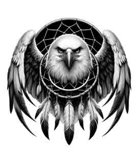 Dreamcatcher Eagle - Digital Art | PNG, JPEG & SVG | Instant Download for Apparel, Décor and Wall Art