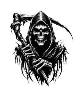 Grim Reaper - Digital Art | PNG, JPEG & SVG | Instant Download for Apparel, Décor and Wall Art