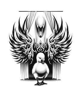 Swan and Cygnet - Digital Art | PNG, JPEG & SVG | Instant Download for Apparel, Décor and Wall Art