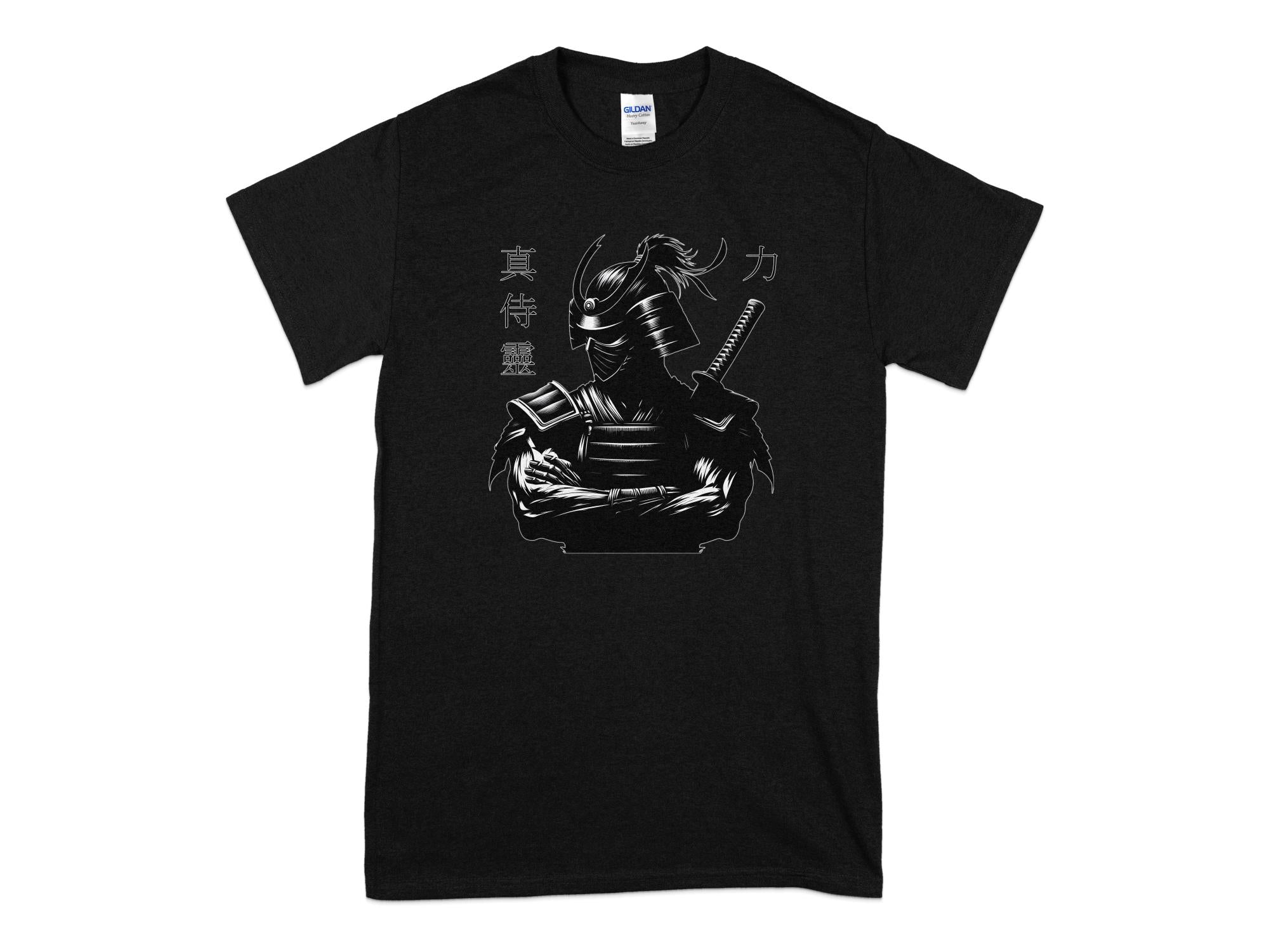 Samurai Ninja - Coloured Gildan T-Shirt Japanese Talisman Unisex Cultural Symbolic Graphic Design