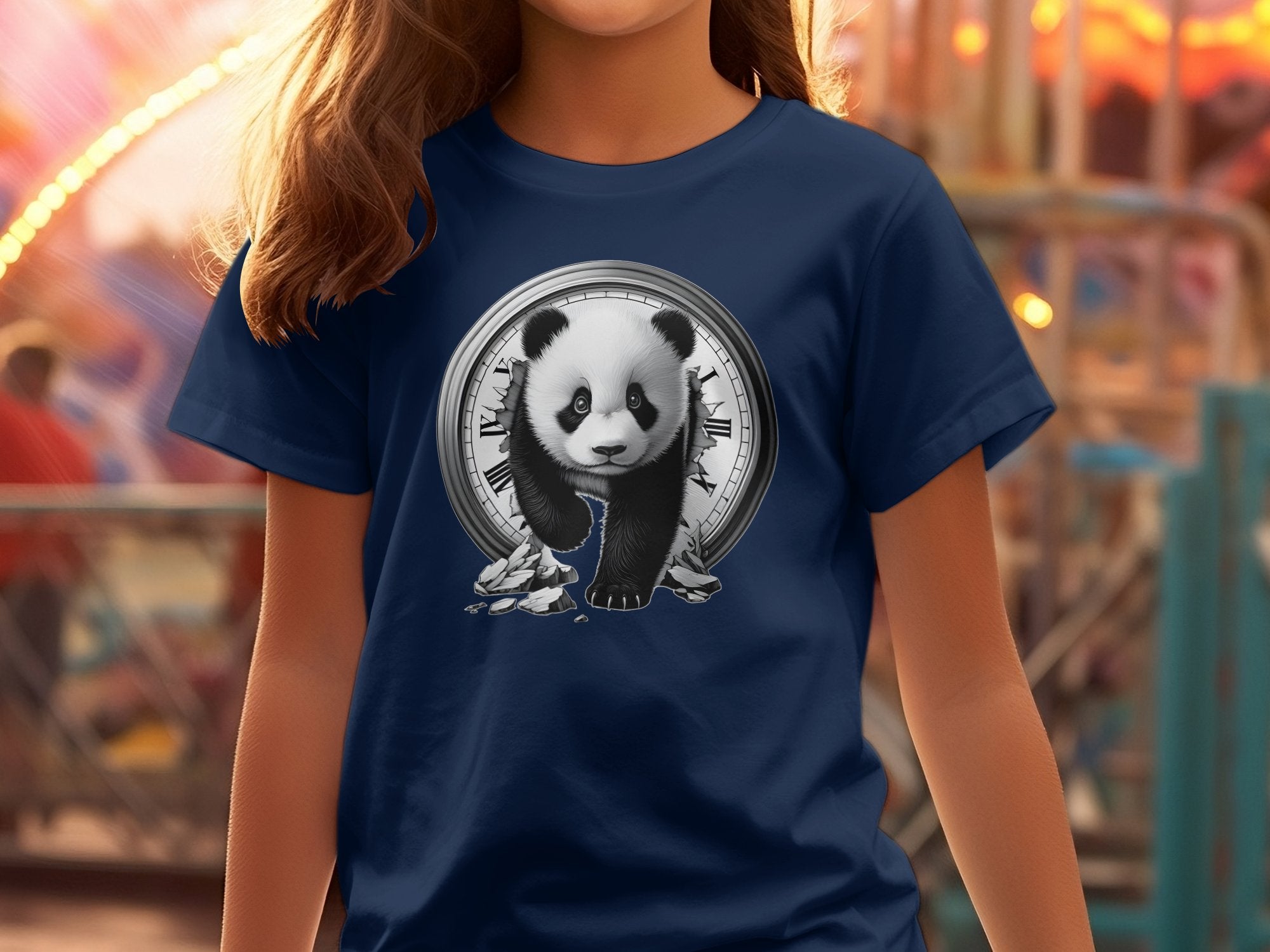 Panda - Coloured Kids T-Shirt Realistic Animal Talisman Unisex Cute Tee Graphic Design