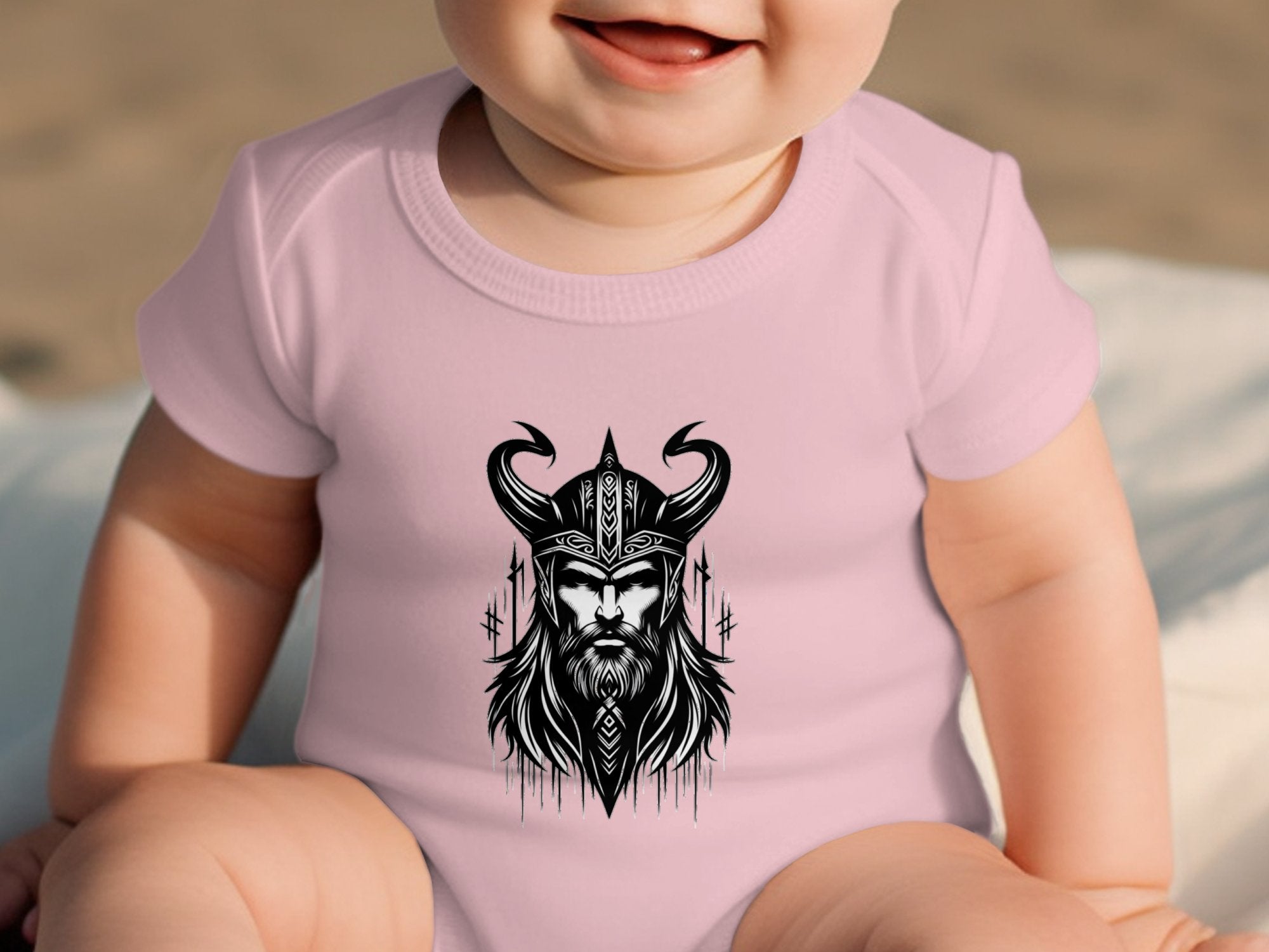 Viking Zeal - Coloured Toddler Bodysuit Realistic Norse Talisman Unisex Valhalla Tee Graphic Design