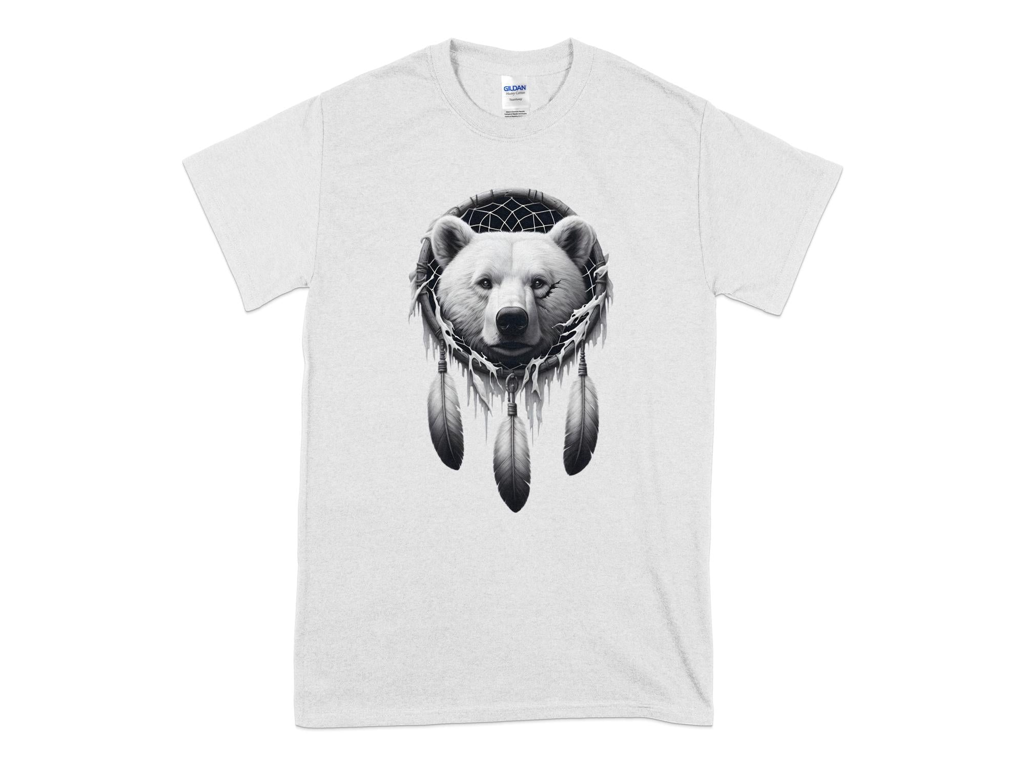 Dreamcatcher Bear - Coloured Gildan T-Shirt Realistic Native American Talisman Unisex Mythology Tee Graphic Design