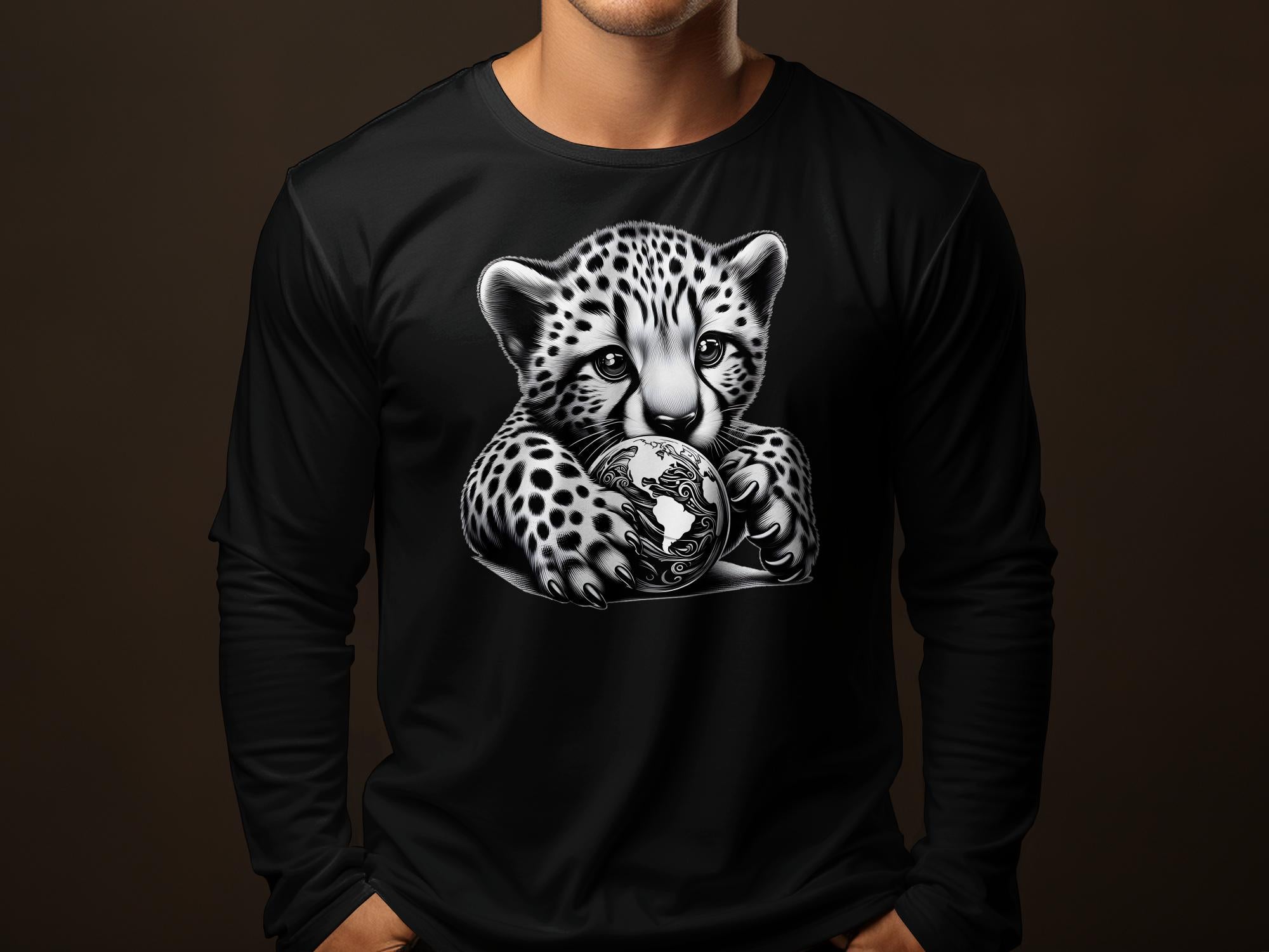 Cheetah World - Coloured Gildan Long Sleeve Realistic Animal Talisman Unisex Cute Tee Graphic Design