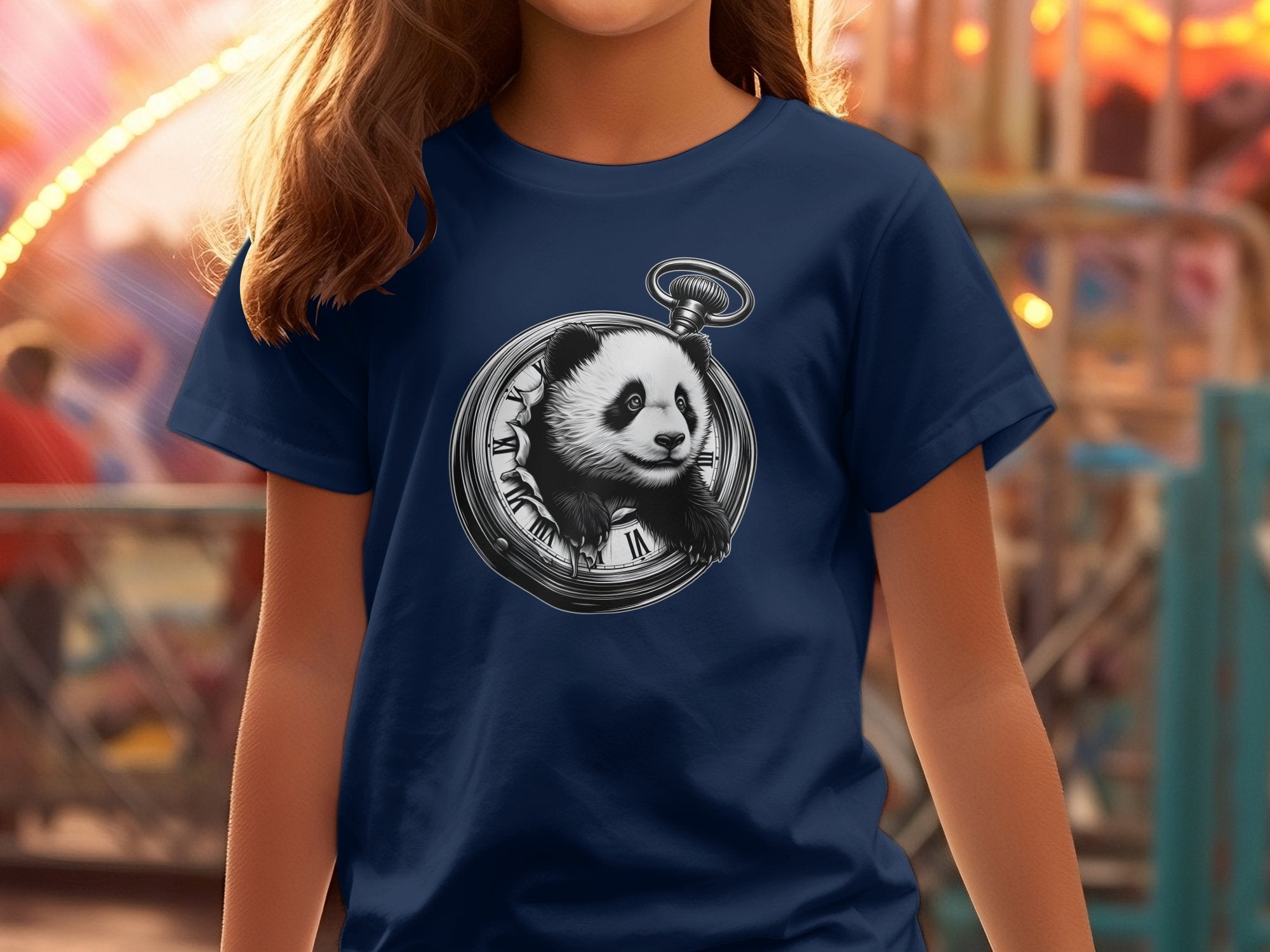 Panda - Coloured Kids T-Shirt Realistic Animal Talisman Unisex Cute Tee Graphic Design