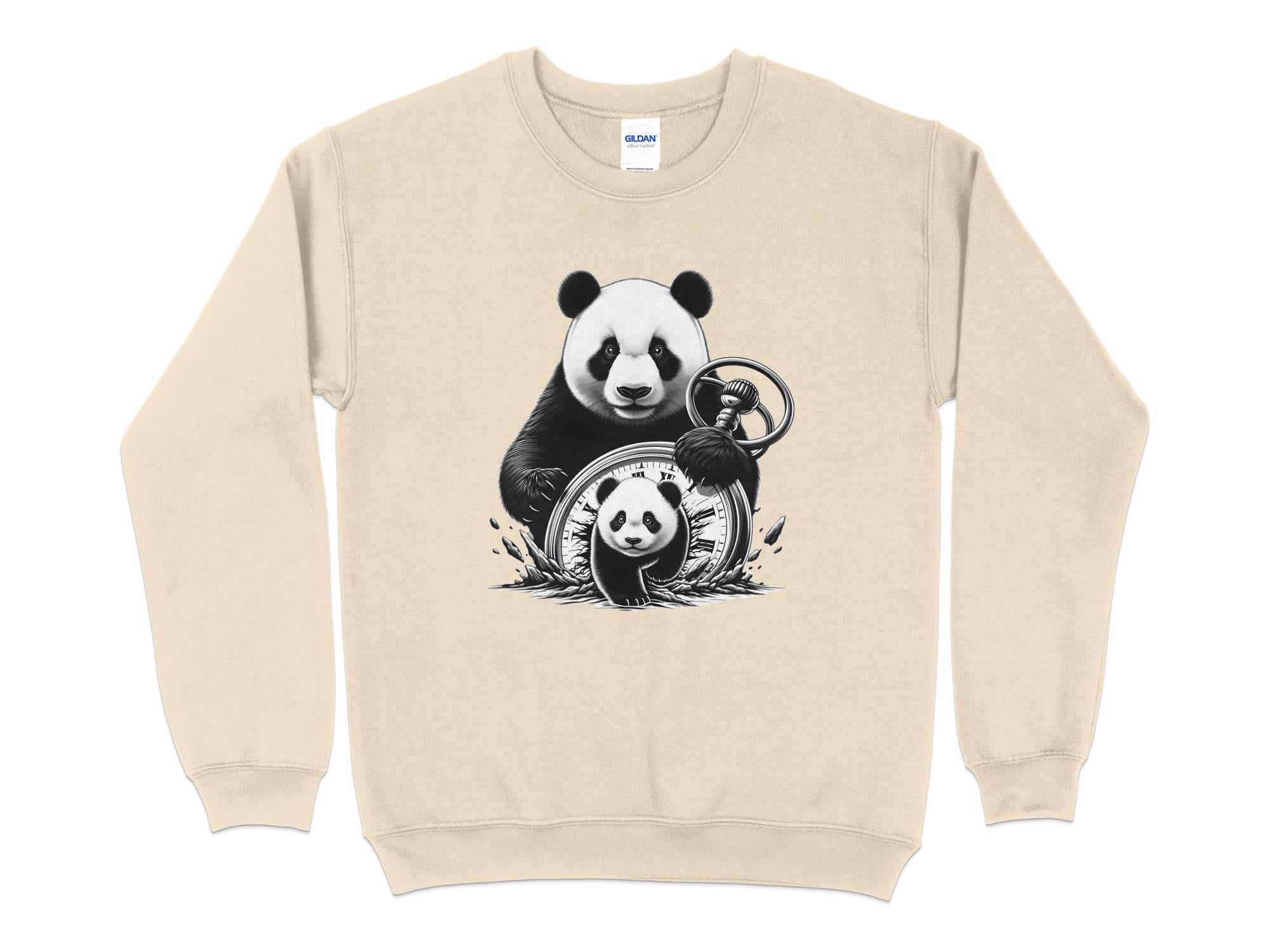 Panda - Coloured Gildan Sweatshirt Realistic Animal Talisman Unisex Cute Tee Graphic Design