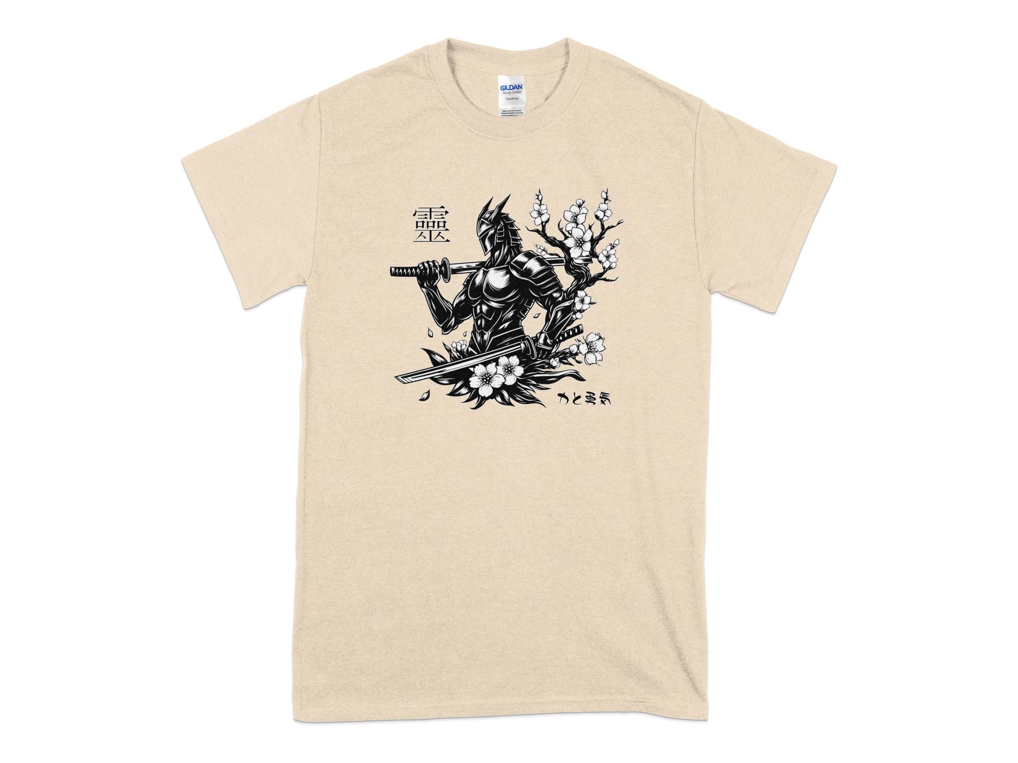 Samurai Ninja - Coloured Gildan T-Shirt Japanese Talisman Unisex Cultural Symbolic Graphic Design