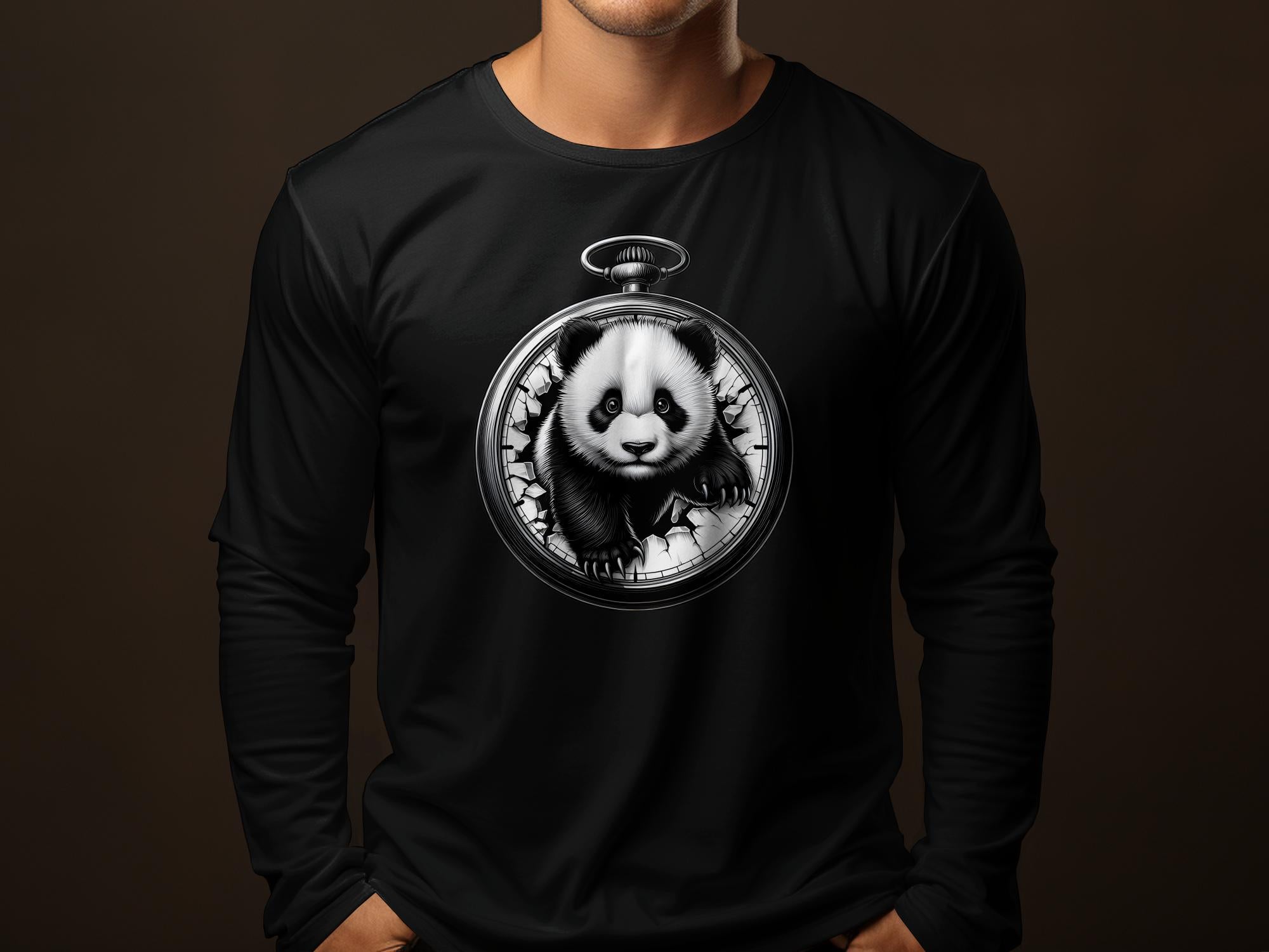 Panda - Coloured Gildan Long Sleeve Realistic Animal Talisman Unisex Cute Tee Graphic Design