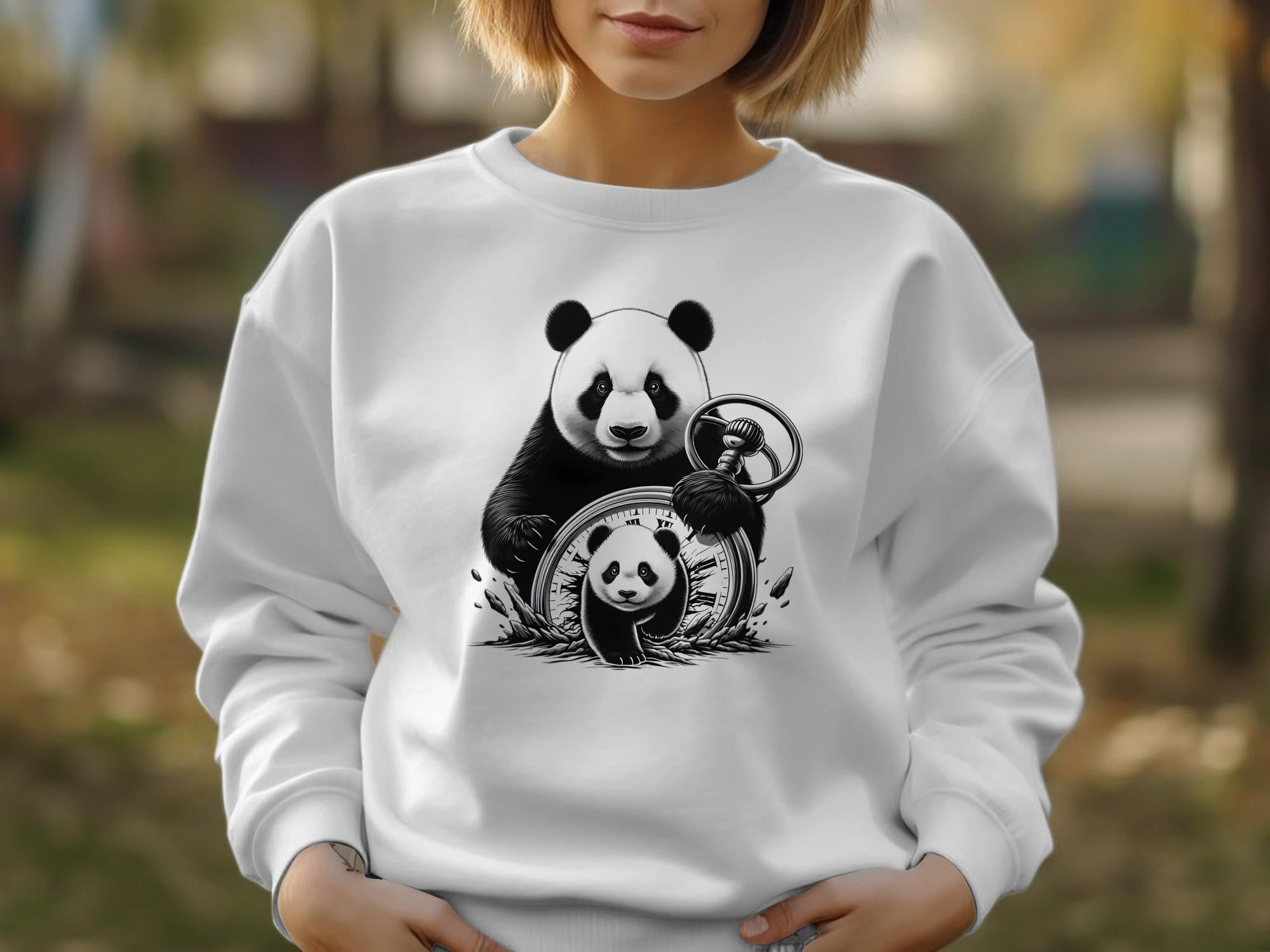 Panda - Coloured Gildan Sweatshirt Realistic Animal Talisman Unisex Cute Tee Graphic Design