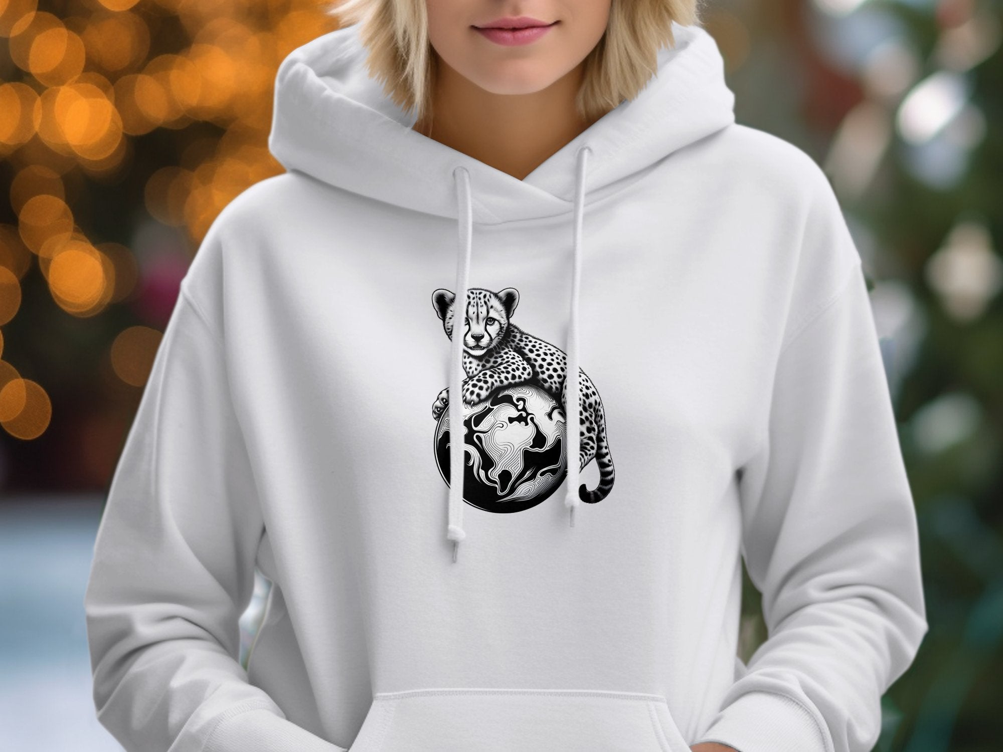 Cheetah World - Coloured Gildan Hoodie Realistic Animal Talisman Unisex Cute Tee Graphic Design