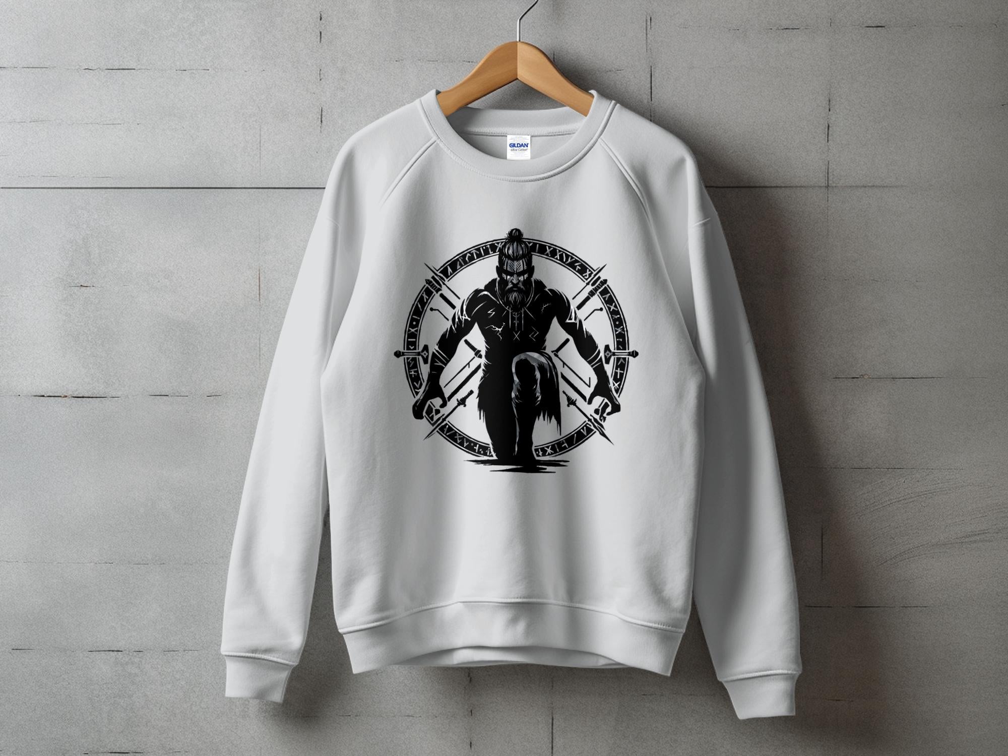 Viking Watchman - Coloured Gildan Sweatshirt Norse Talisman Men Women Unisex Valhalla Tee