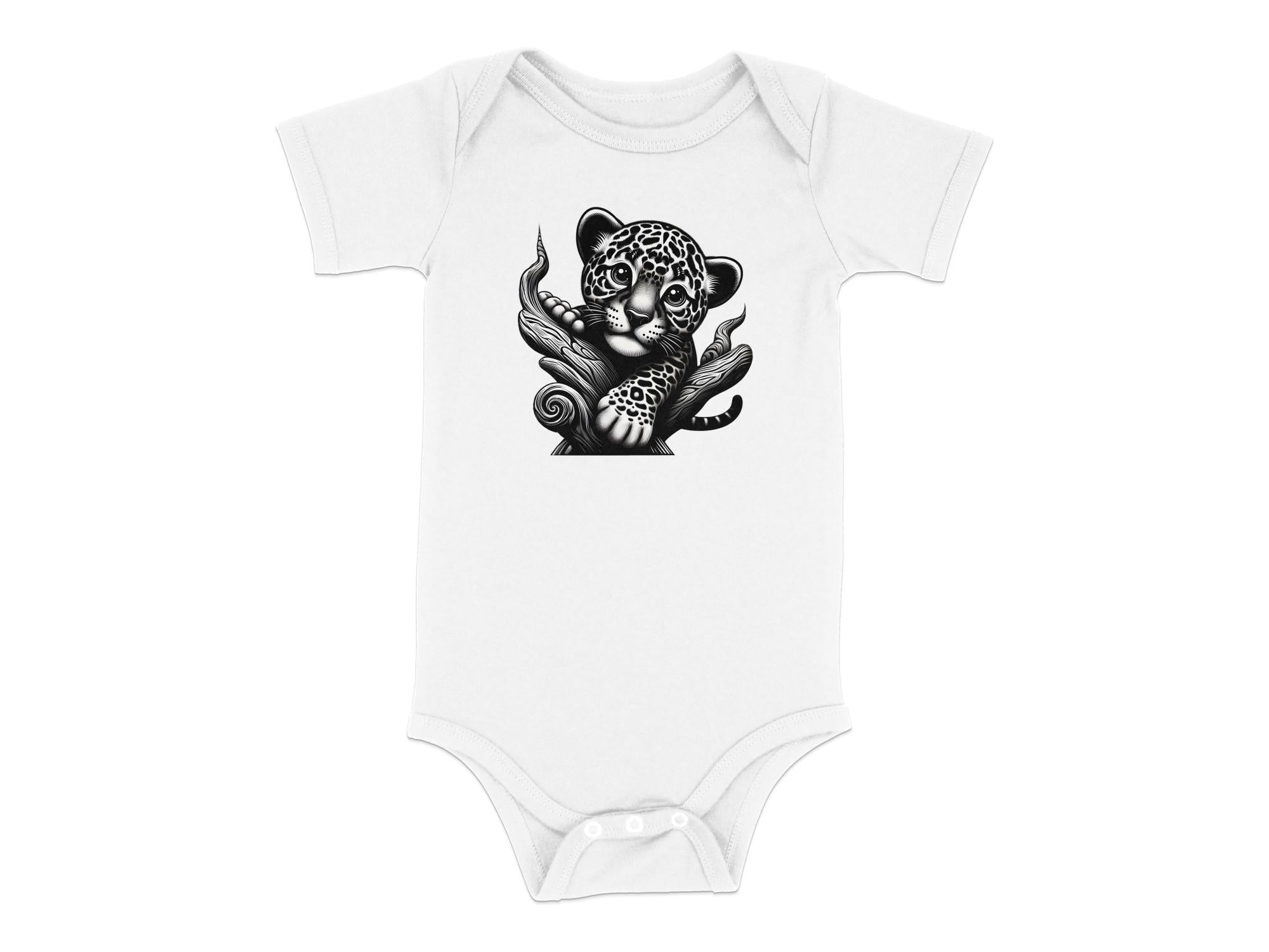 Leopard Bonsai - Coloured Toddler Bodysuit Realistic Animal Talisman Unisex Cute Tee Graphic Design