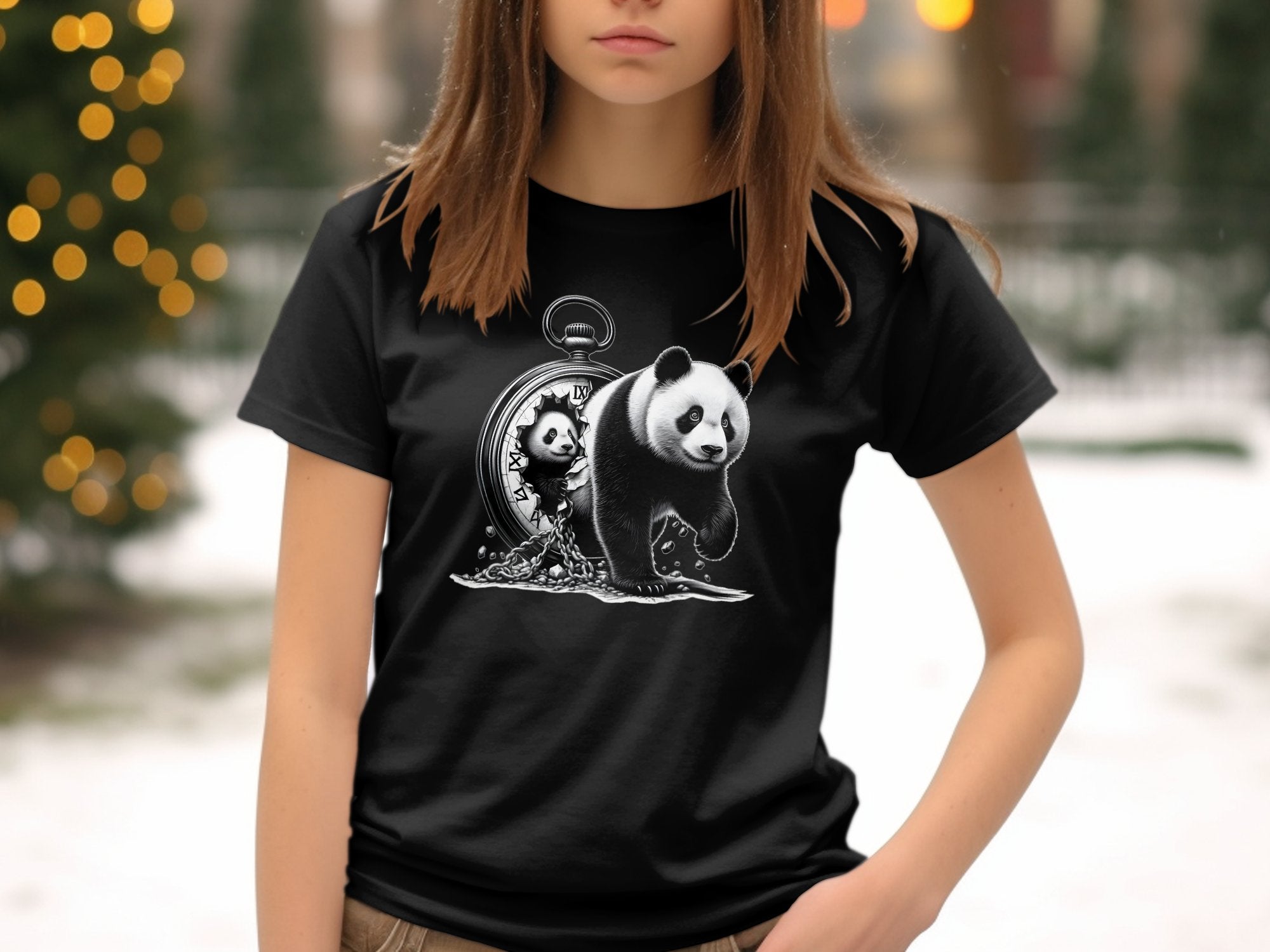 Panda - Coloured Kids T-Shirt Realistic Animal Talisman Unisex Cute Tee Graphic Design