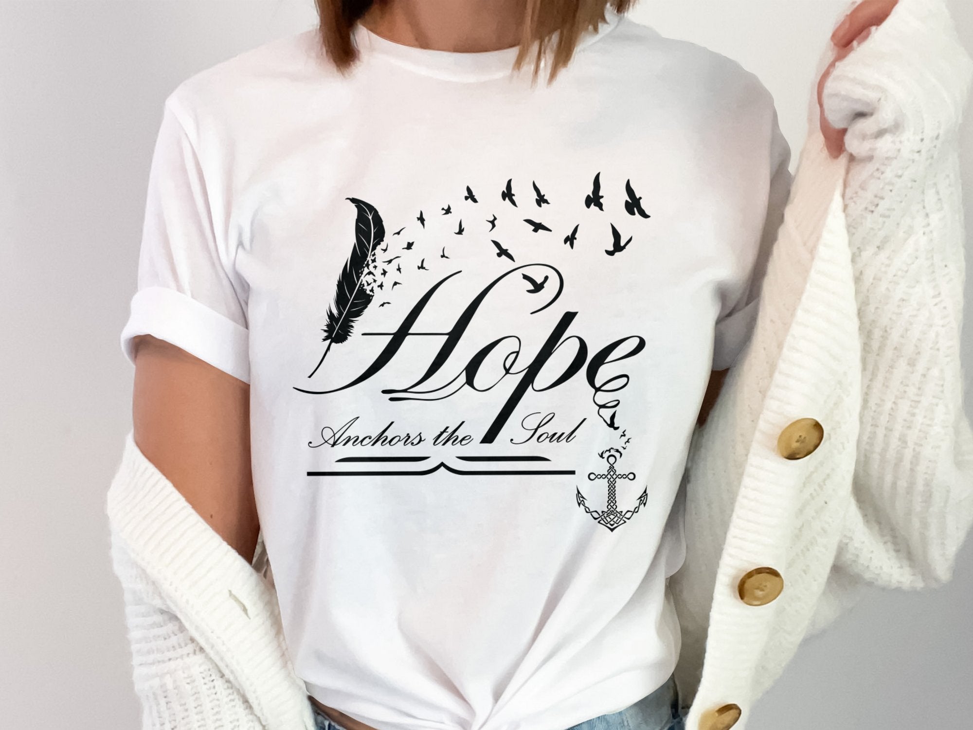 Hope Empowerment - White Gildan T Shirt Inspirational Talisman Men Women Unisex Tee Graphic Design