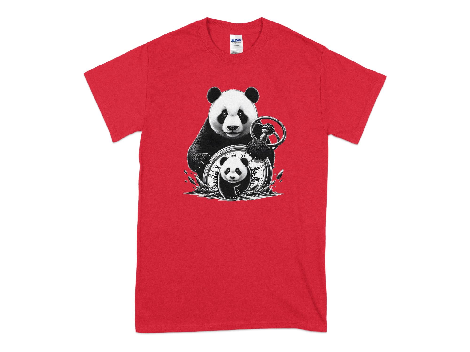 Panda - Coloured Gildan T-Shirt Realistic Animal Talisman Unisex Cute Tee Graphic Design