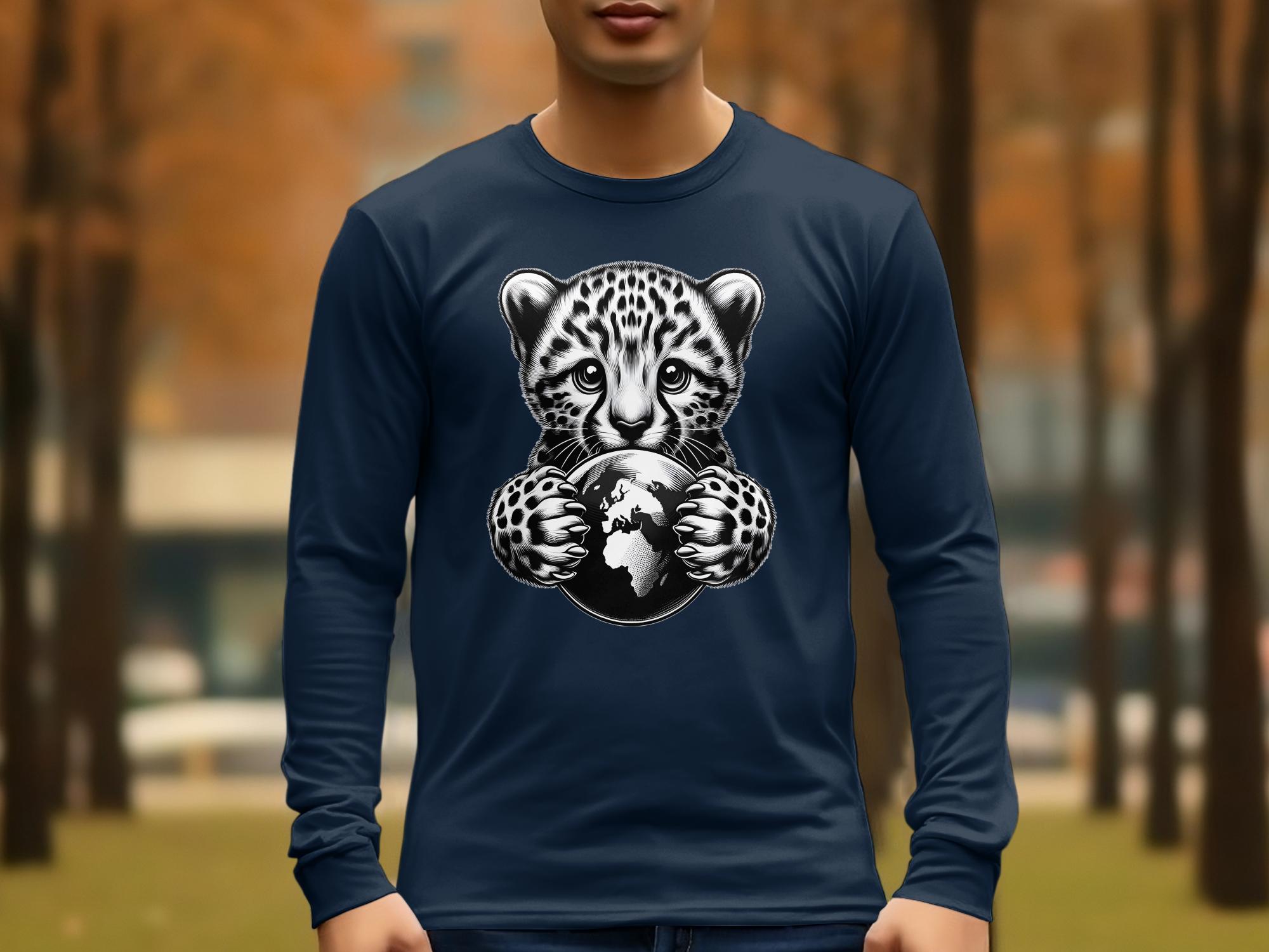 Cheetah World - Coloured Gildan Long Sleeve Realistic Animal Talisman Unisex Cute Tee Graphic Design