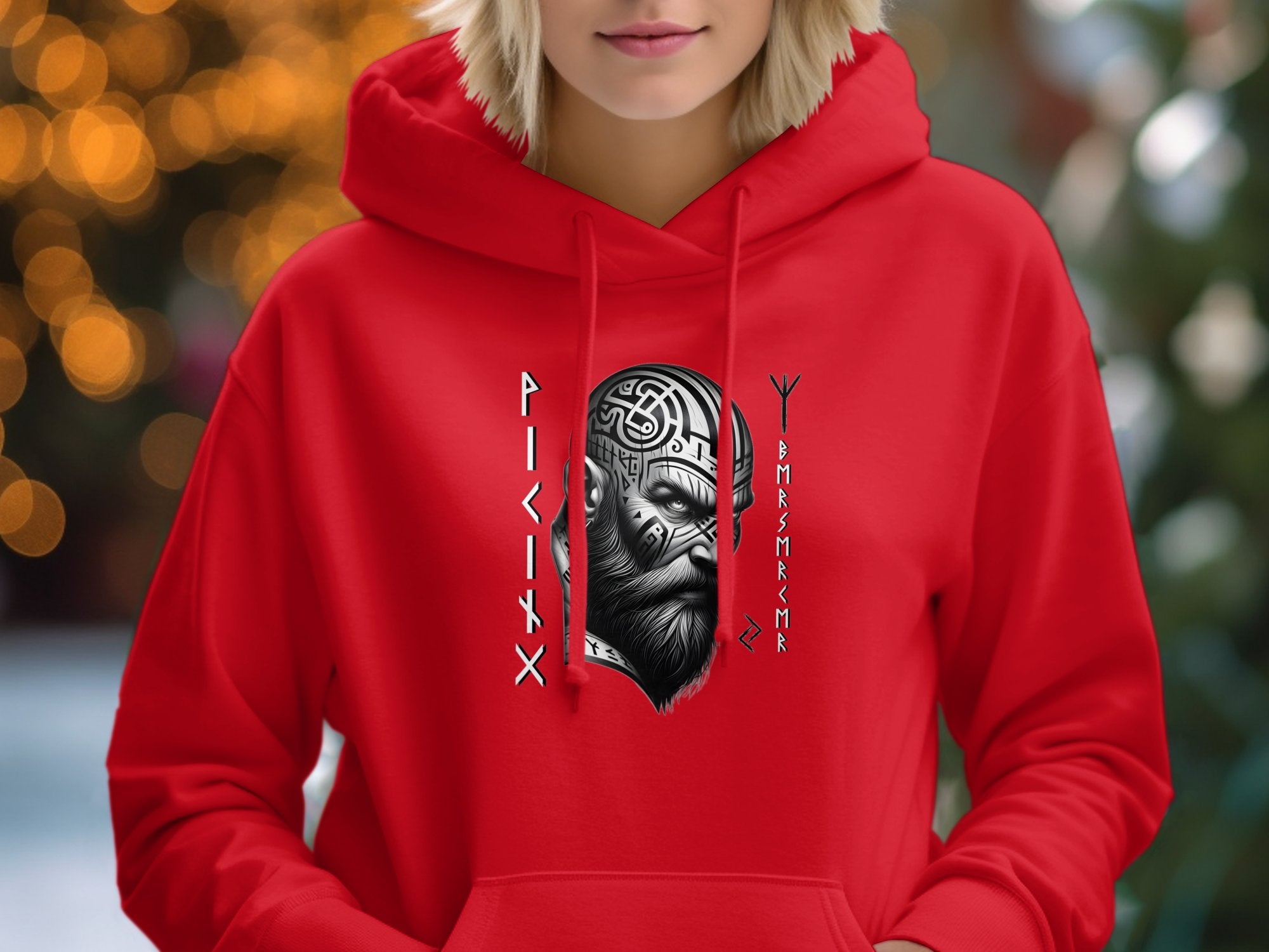 Viking Focus - Coloured Gildan Hoodie Realistic Norse Talisman Men Women Unisex Valhalla Tee Graphic Design