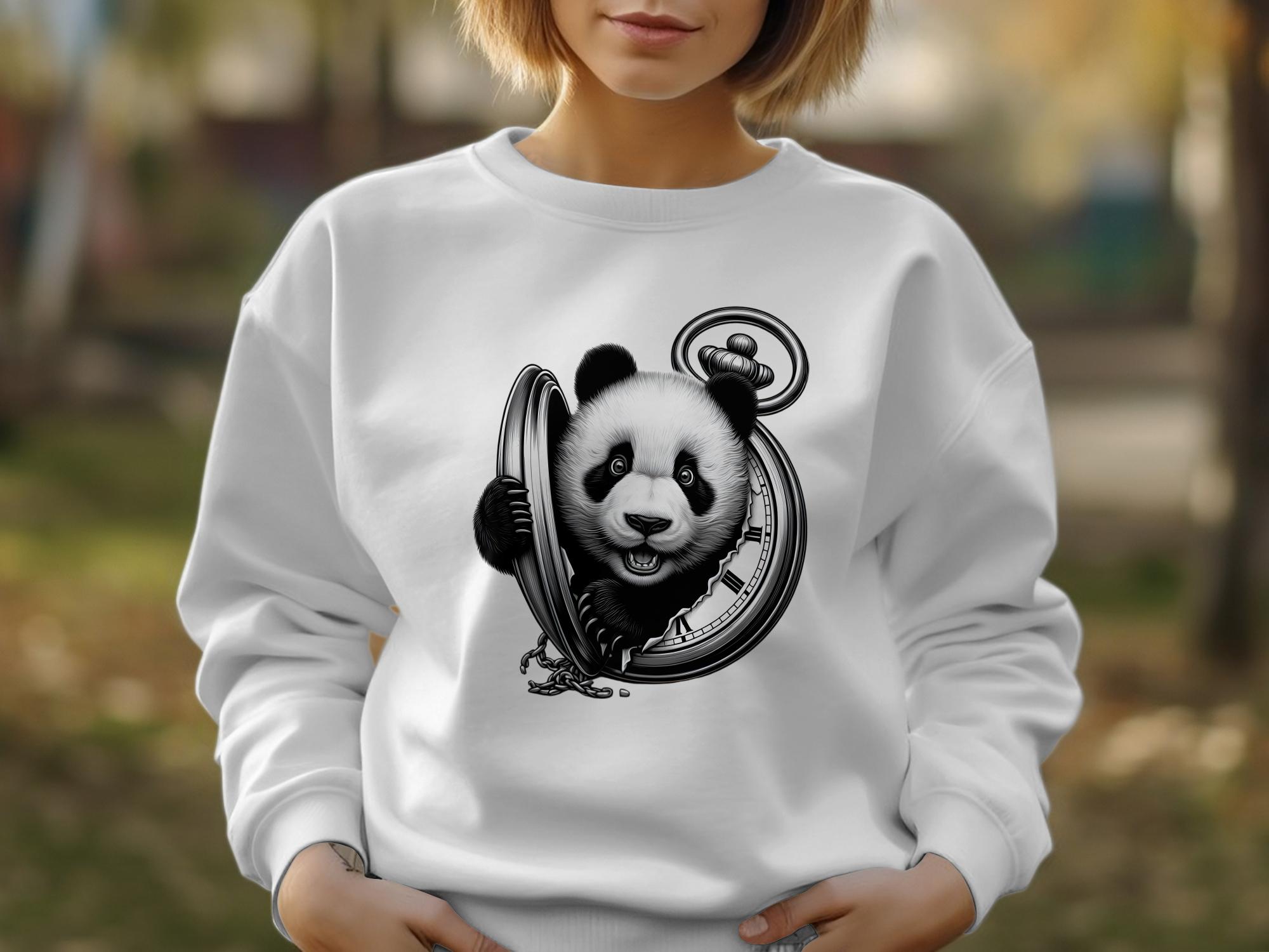 Panda - Coloured Gildan Sweatshirt Realistic Animal Talisman Unisex Cute Tee Graphic Design