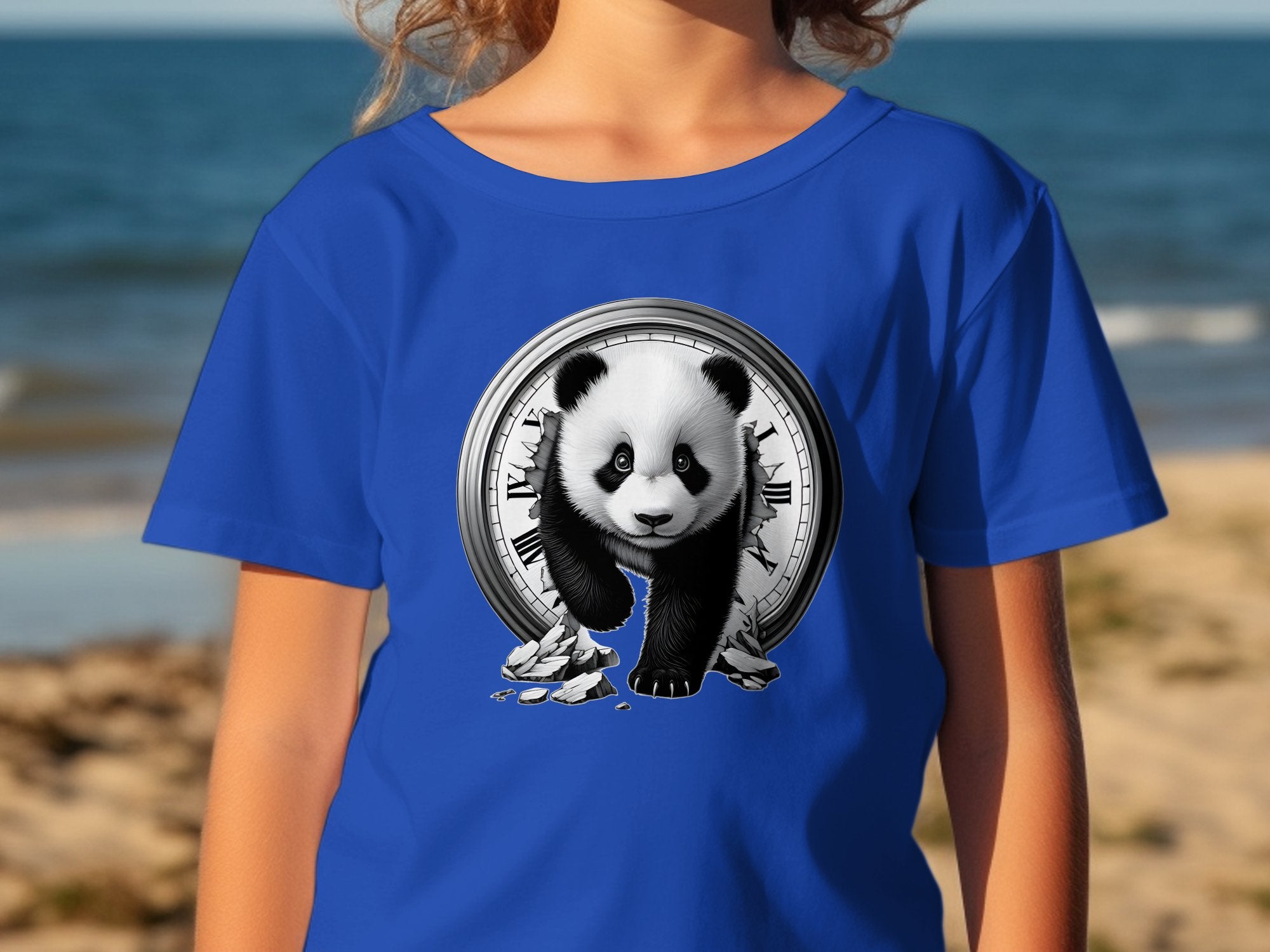 Panda - Coloured Kids T-Shirt Realistic Animal Talisman Unisex Cute Tee Graphic Design