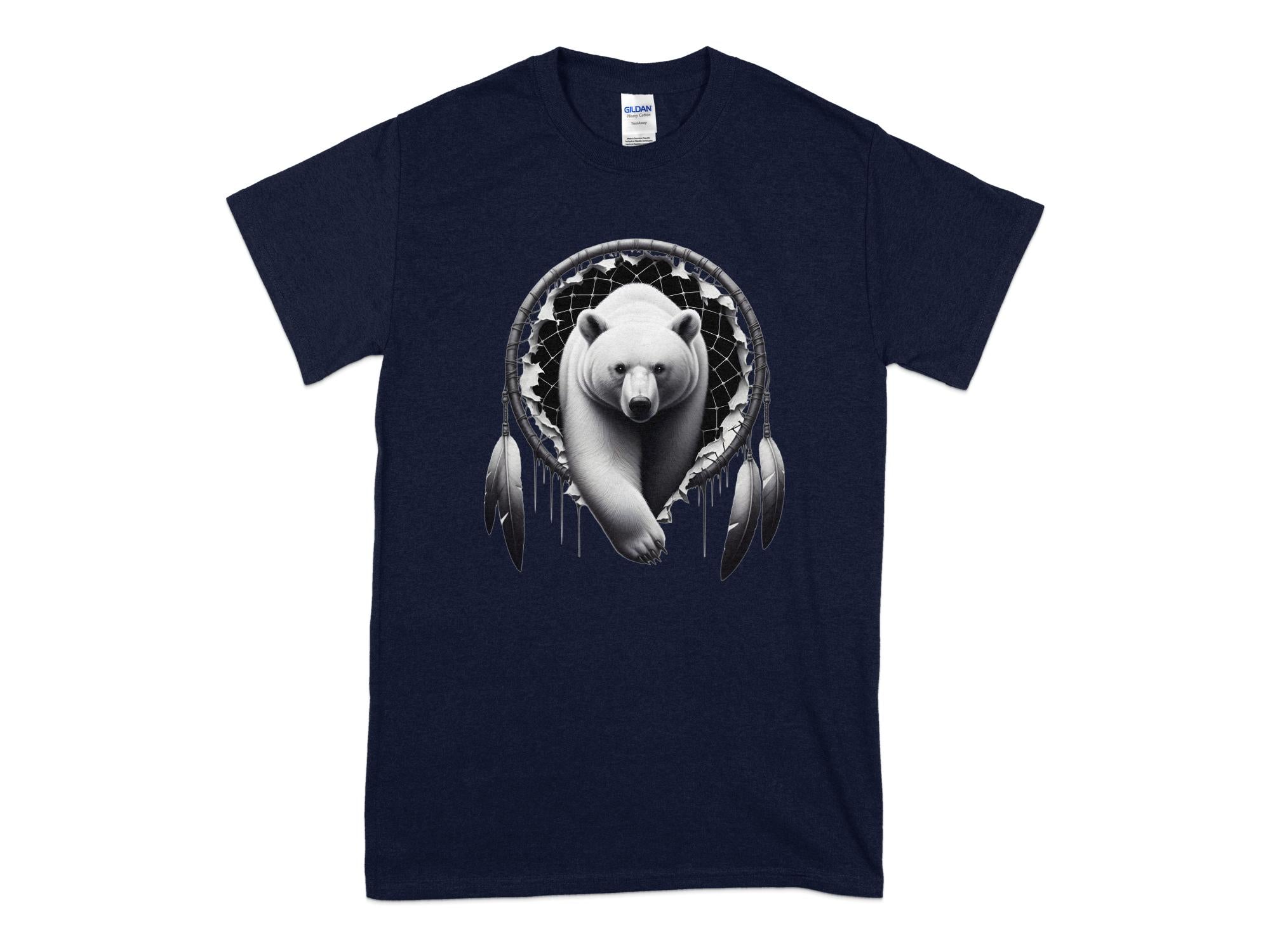 Dreamcatcher Bear - Coloured Gildan T-Shirt Realistic Native American Talisman Unisex Mythology Tee Graphic Design