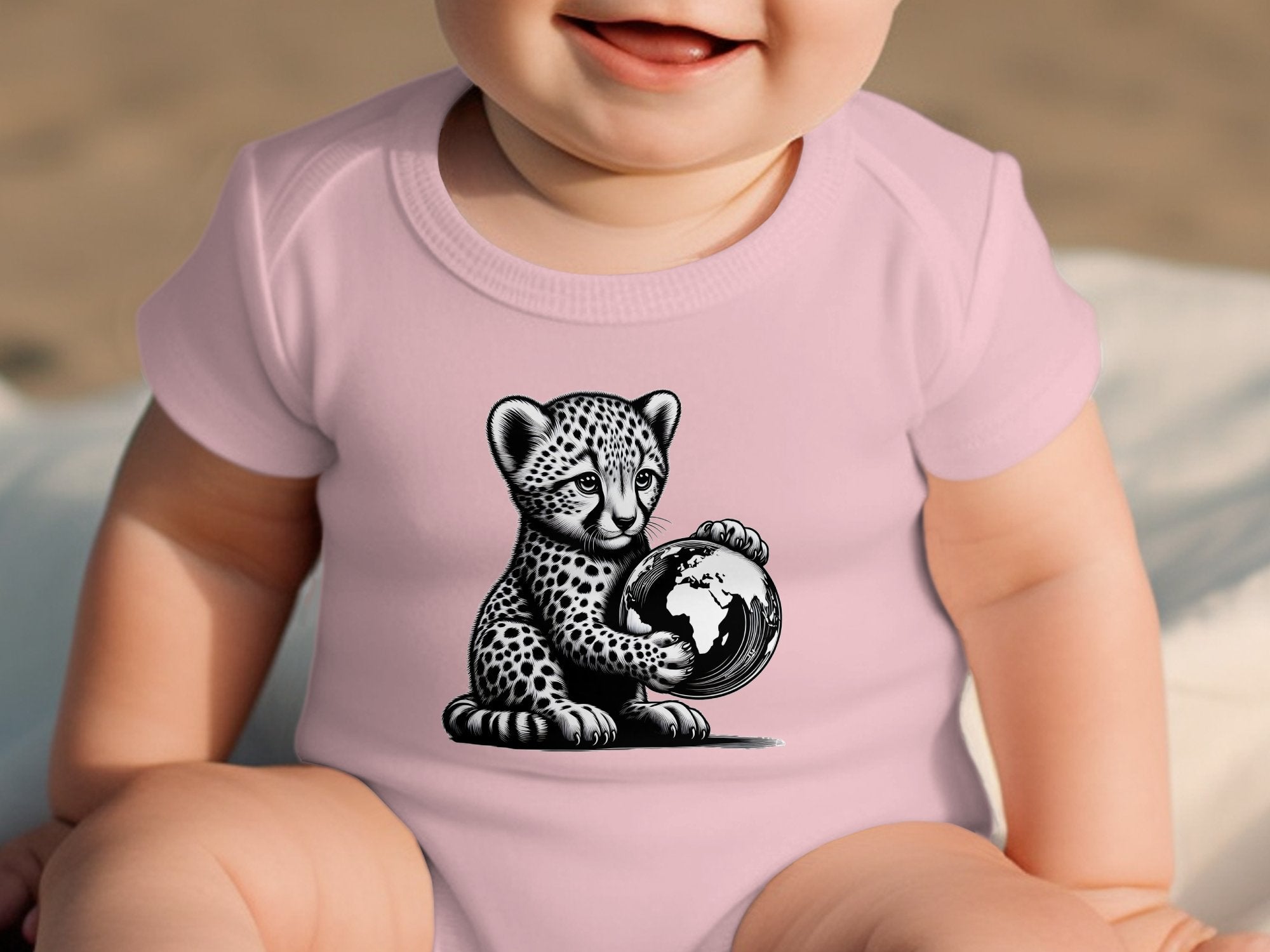 Cheetah World - Coloured Toddler Bodysuit Realistic Animal Talisman Unisex Cute Tee Graphic Design