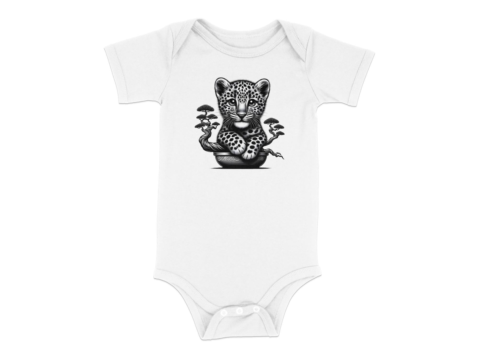 Leopard Bonsai - Coloured Toddler Bodysuit Realistic Animal Talisman Unisex Cute Tee Graphic Design