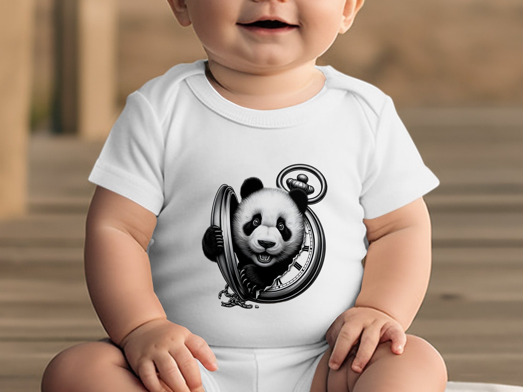 Panda - Coloured Toddler Bodysuit Realistic Animal Talisman Unisex Cute Tee Graphic Design