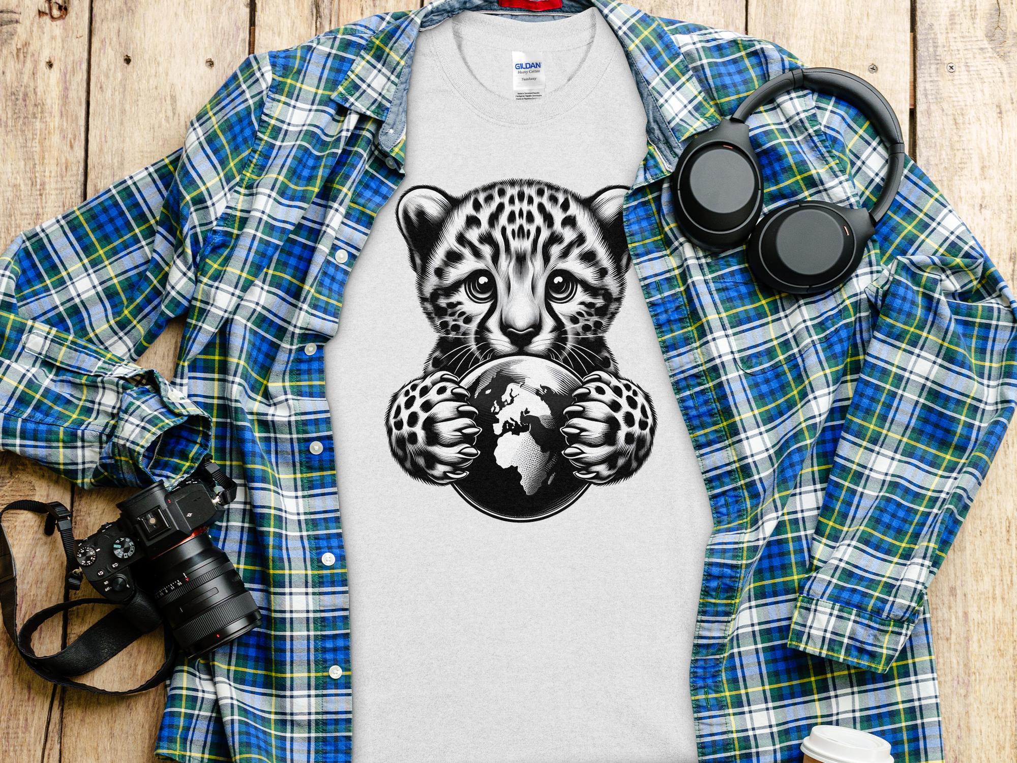 Cheetah World - Coloured Gildan T-Shirt Realistic Animal Talisman Unisex Cute Tee Graphic Design