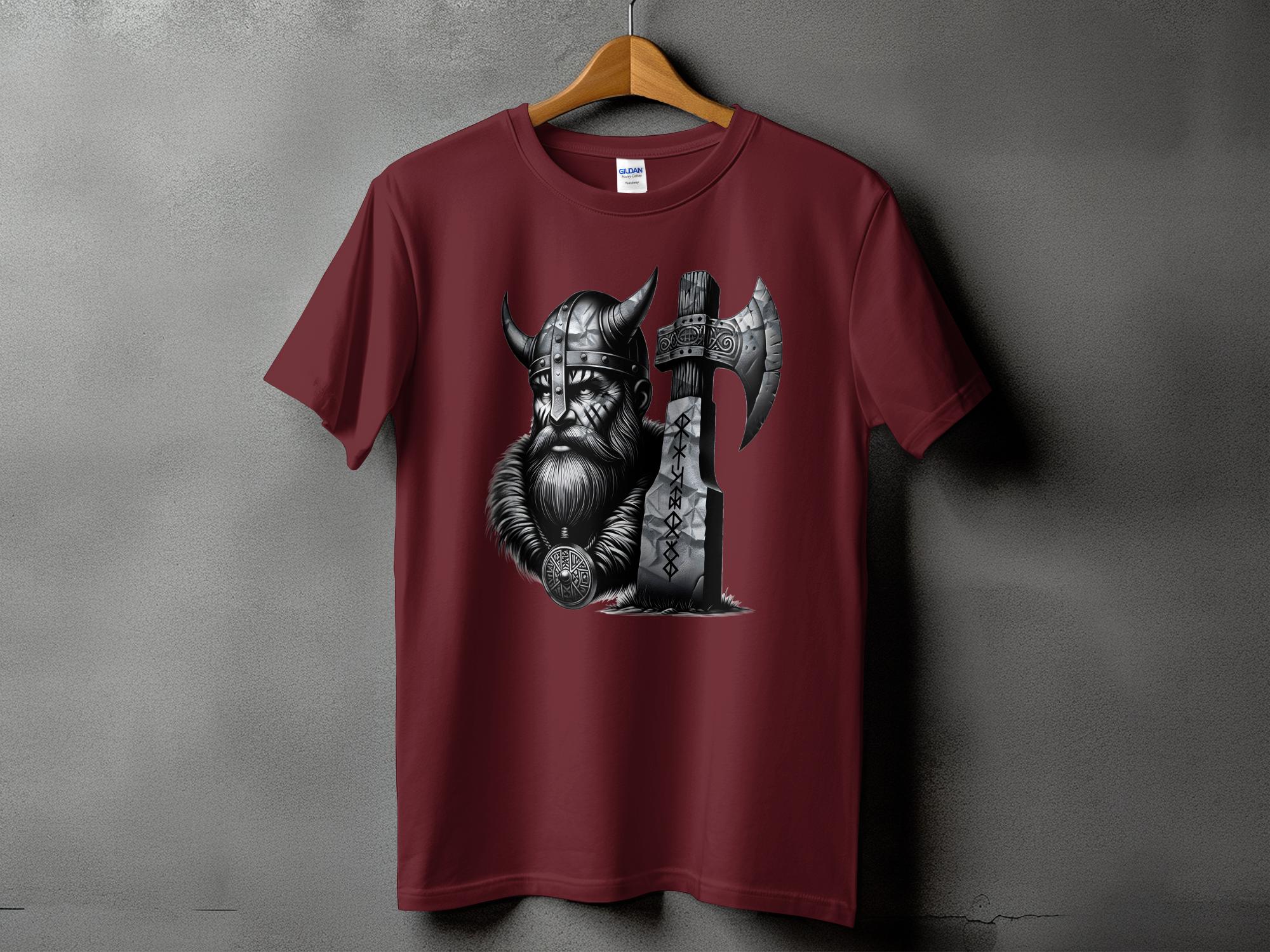 Viking Mettle - Coloured Gildan T Shirt Realistic Norse Talisman Men Women Unisex Valhalla Tee Graphic Design