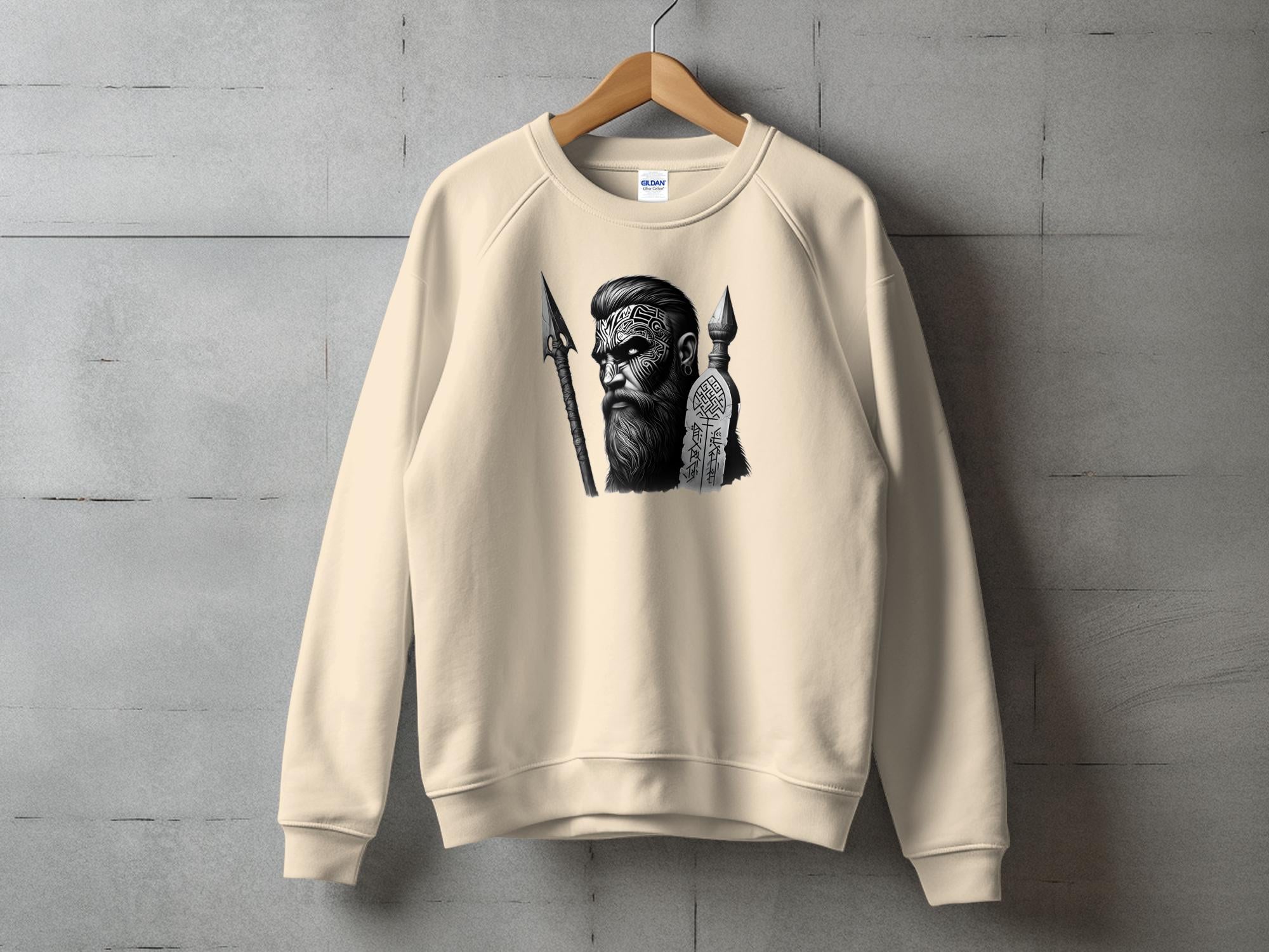 Viking Tenacity - Coloured Gildan Sweatshirt Realistic Norse Talisman Men Women Unisex Valhalla Tee Graphic Design