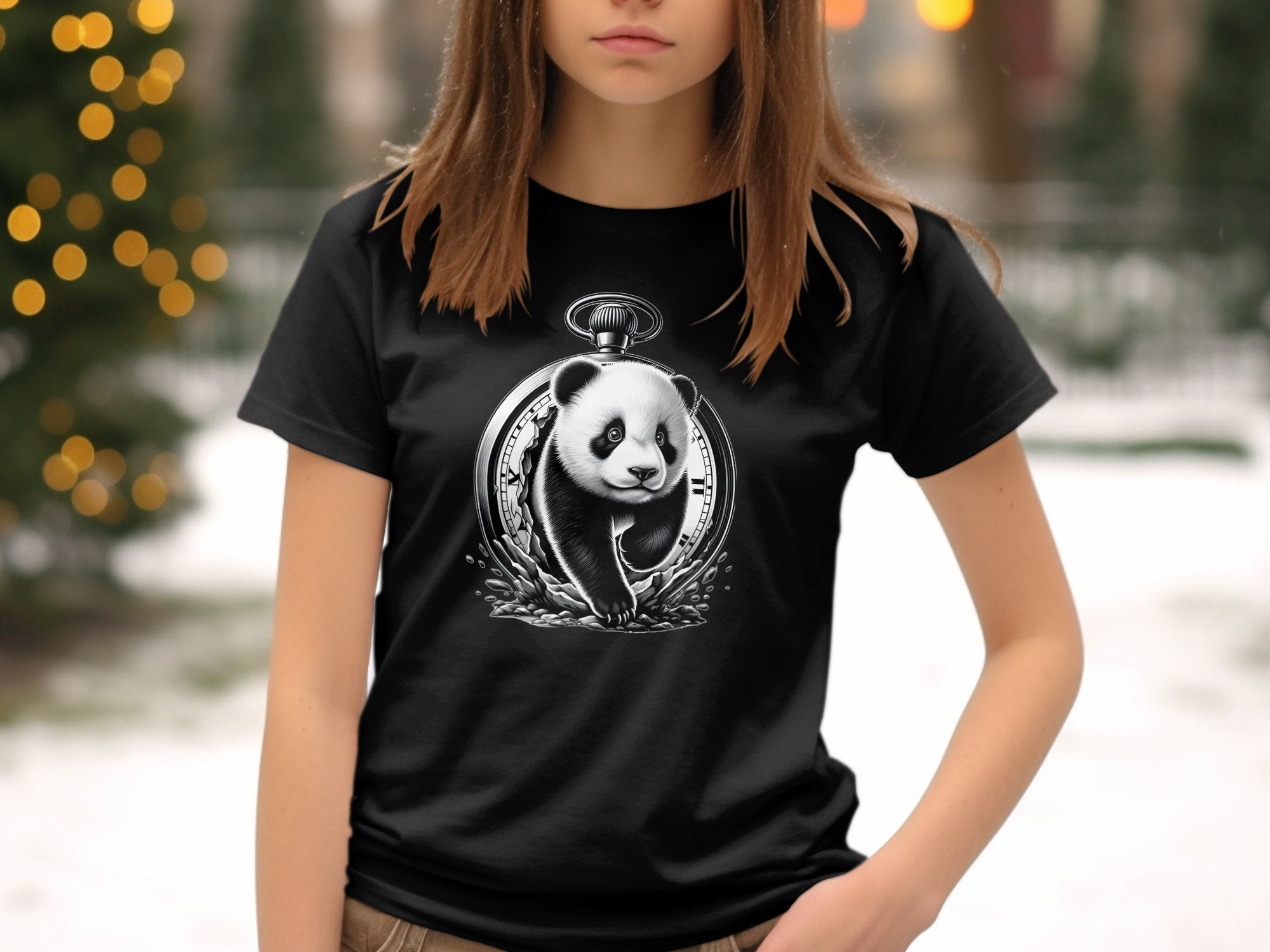 Panda - Coloured Kids T-Shirt Realistic Animal Talisman Unisex Cute Tee Graphic Design