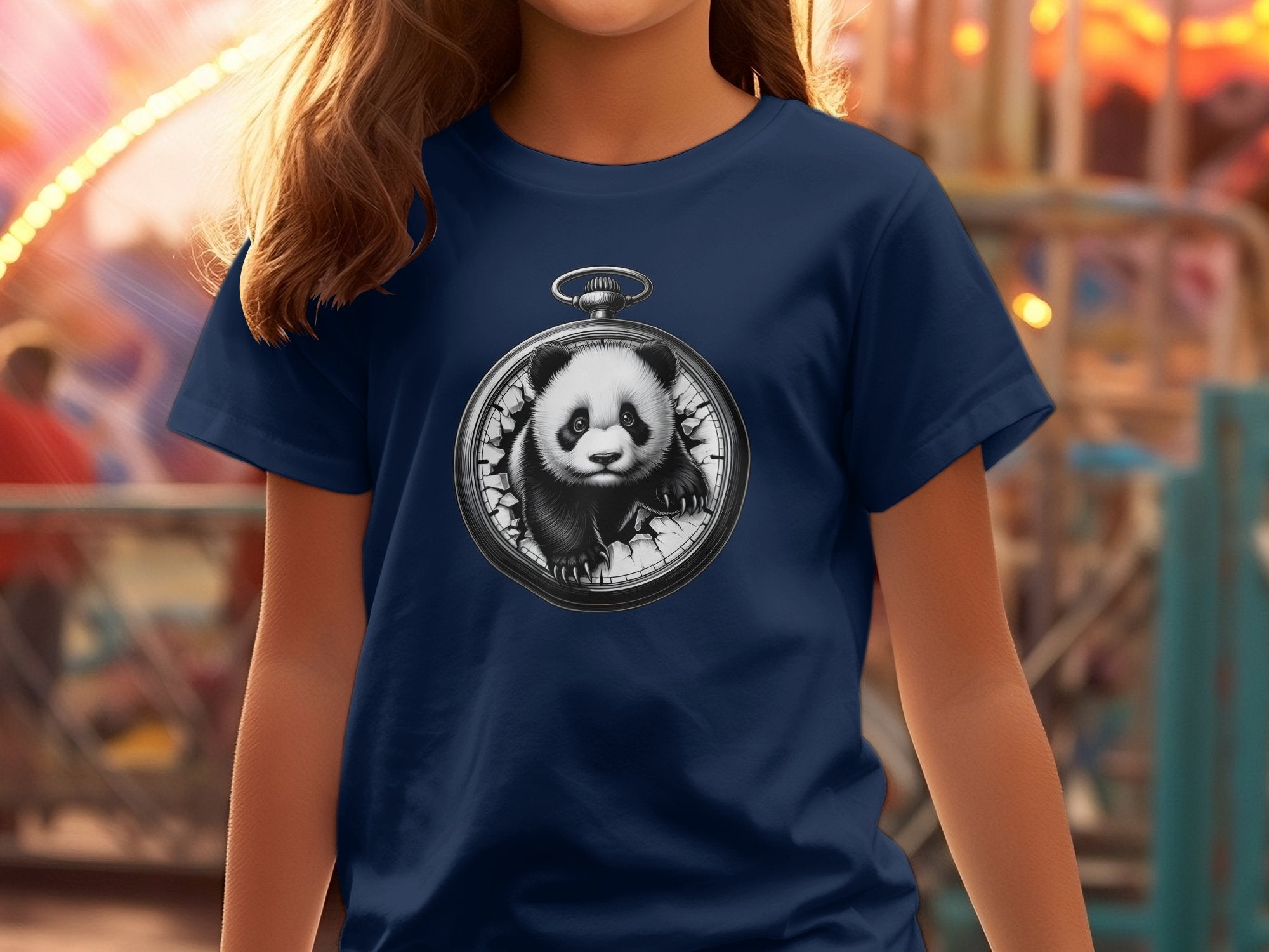 Panda - Coloured Kids T-Shirt Realistic Animal Talisman Unisex Cute Tee Graphic Design