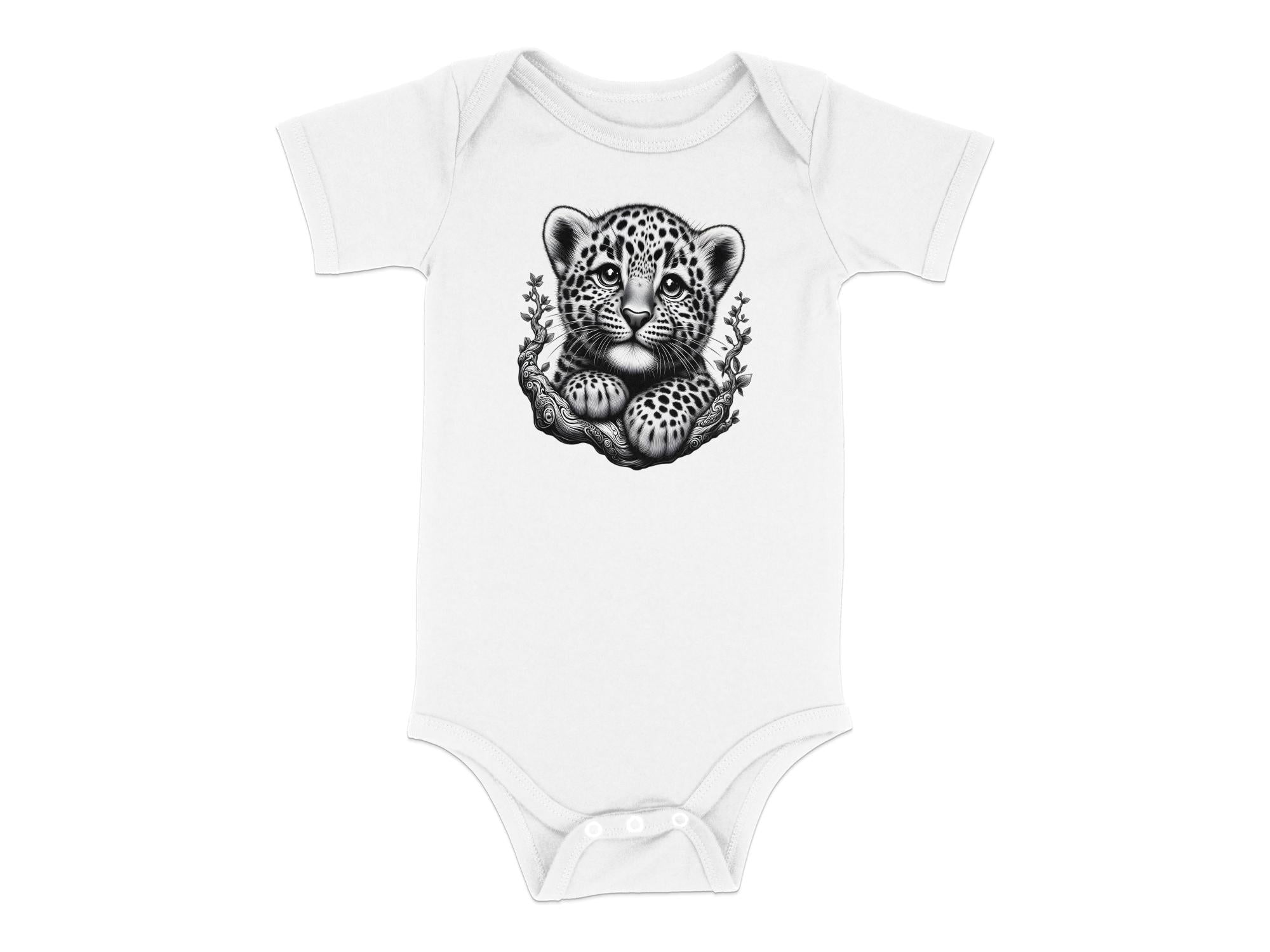 Leopard Bonsai - Coloured Toddler Bodysuit Realistic Animal Talisman Unisex Cute Tee Graphic Design