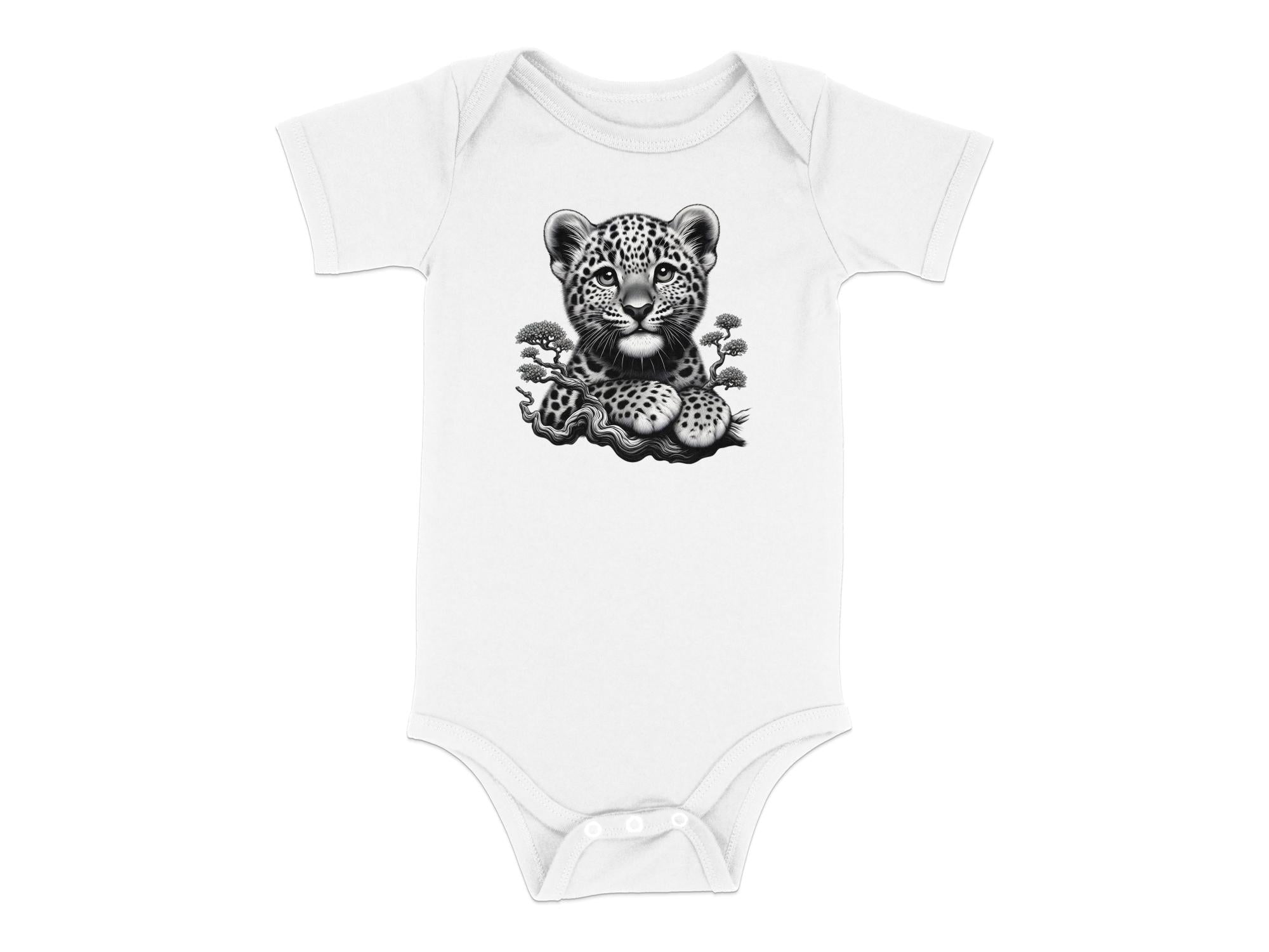 Leopard Bonsai - Coloured Toddler Bodysuit Realistic Animal Talisman Unisex Cute Tee Graphic Design