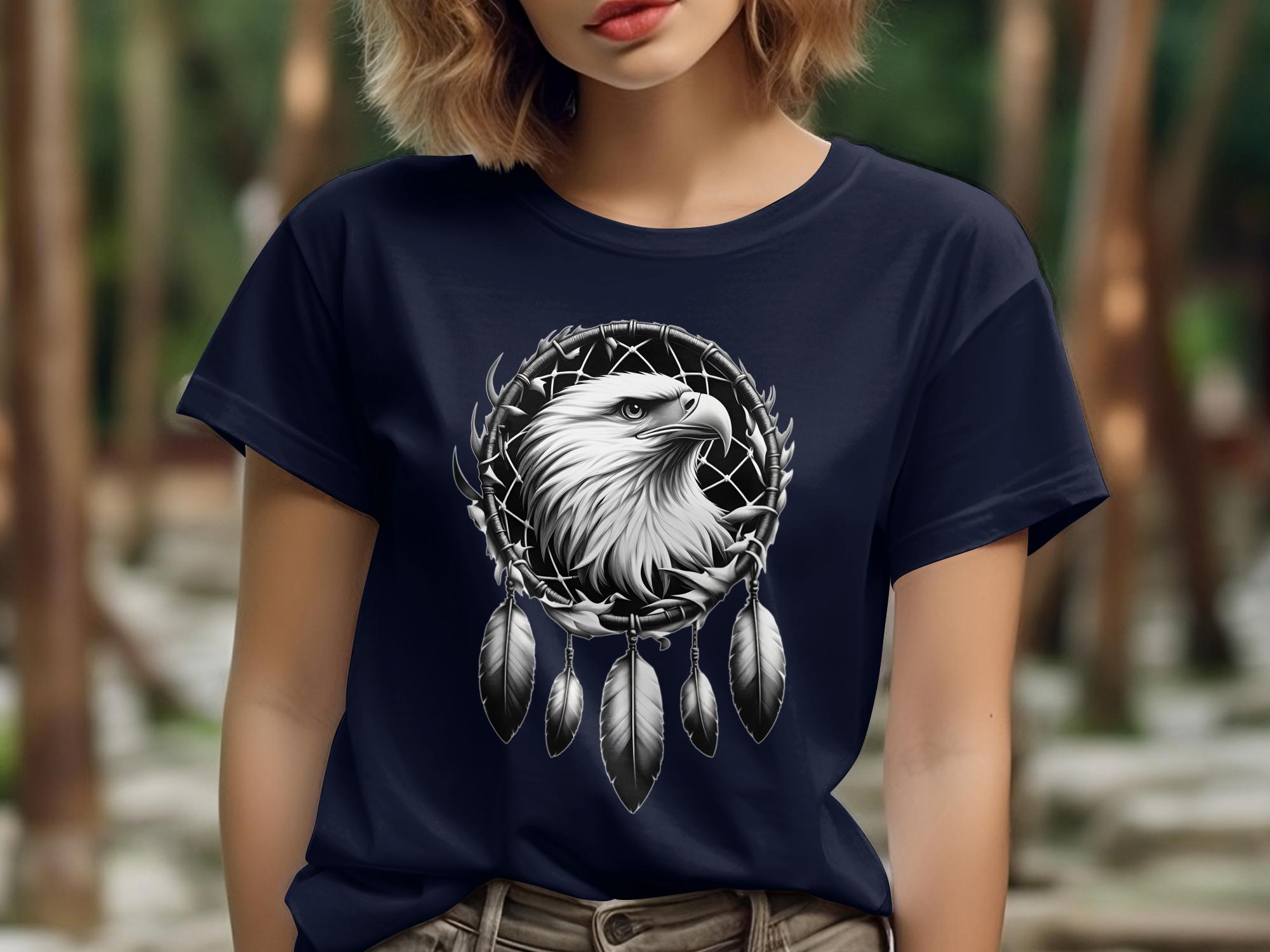 Dreamcatcher Eagle - Coloured Gildan T-Shirt Realistic Native American Talisman Unisex Mythology Tee Graphic Design