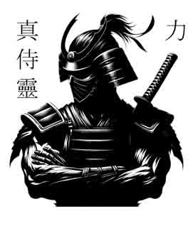 Samurai Ninja - Digital Art | PNG, JPEG & SVG | Instant Download for Apparel, Décor and Wall Art