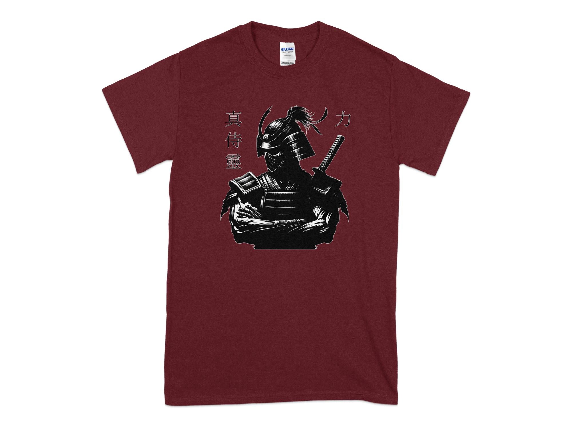 Samurai Ninja - Coloured Gildan T-Shirt Japanese Talisman Unisex Cultural Symbolic Graphic Design