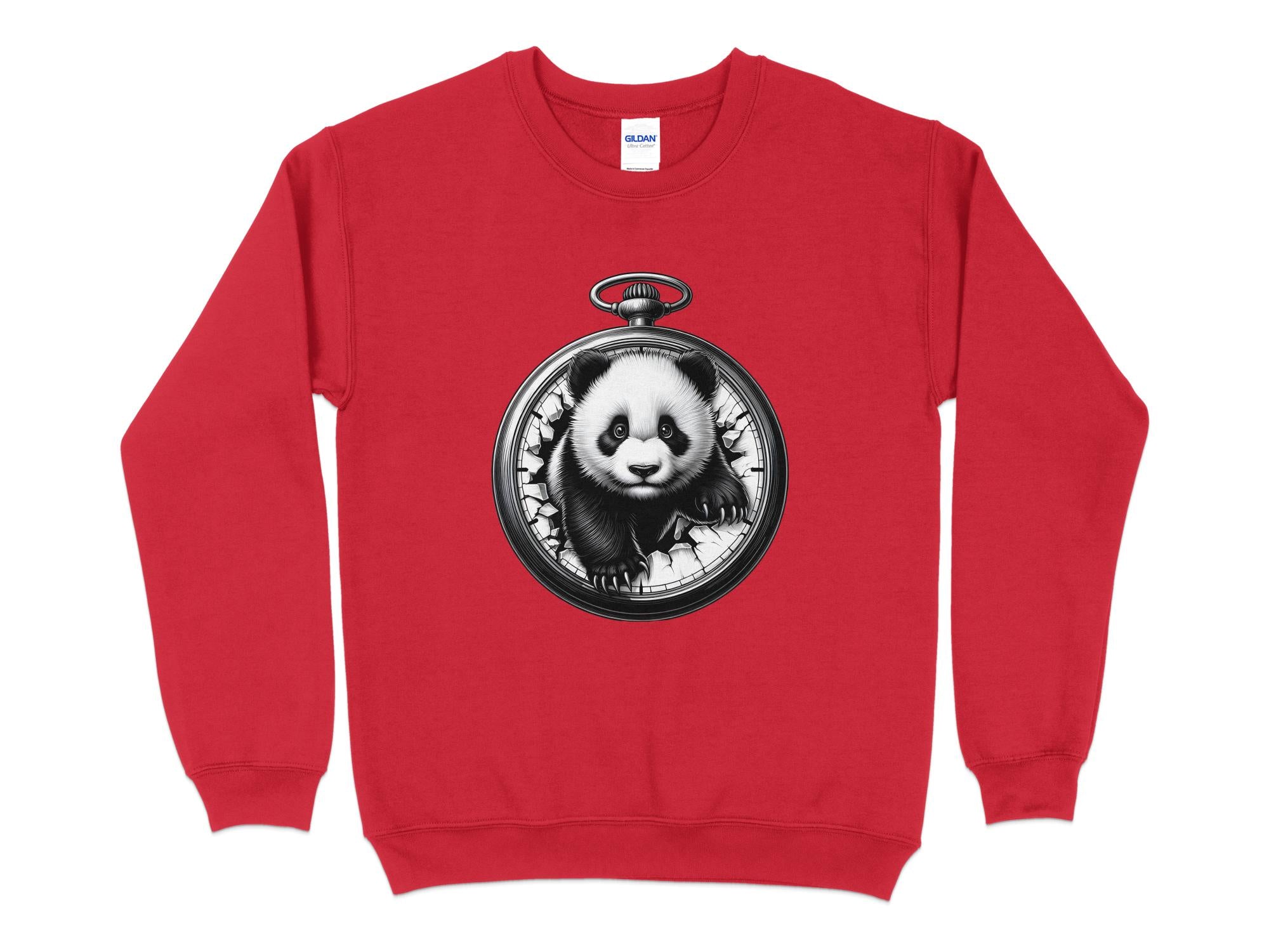 Panda - Coloured Gildan Sweatshirt Realistic Animal Talisman Unisex Cute Tee Graphic Design