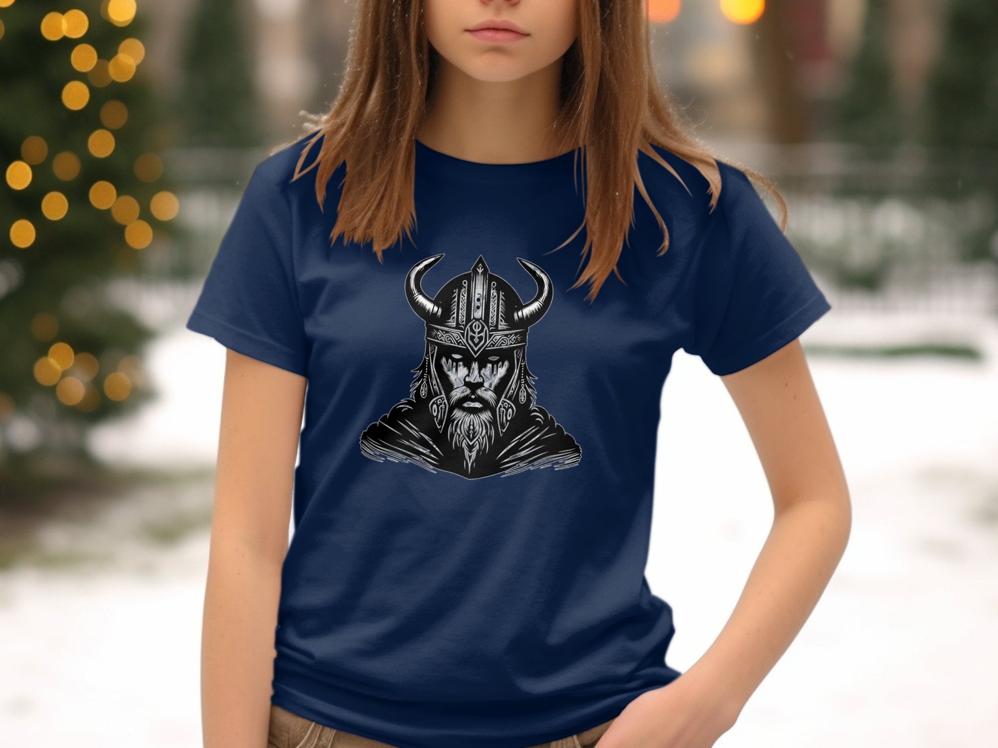 Viking Iron Will - Coloured Gildan Kids T-Shirt Realistic Norse Talisman Unisex Valhalla Tee Graphic Design